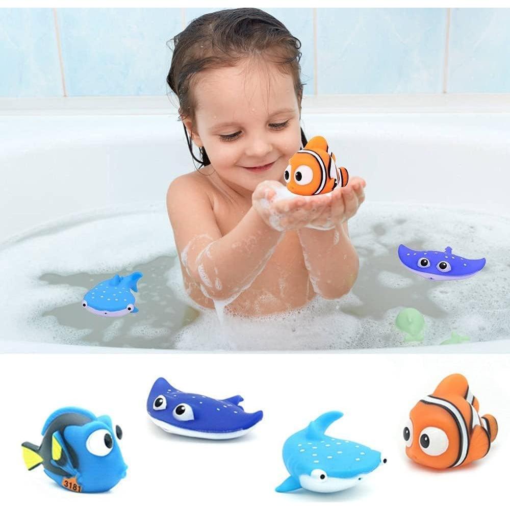 Juguetes de Baño para Bebés MIWEN - 4 Piezas en Forma de Pez