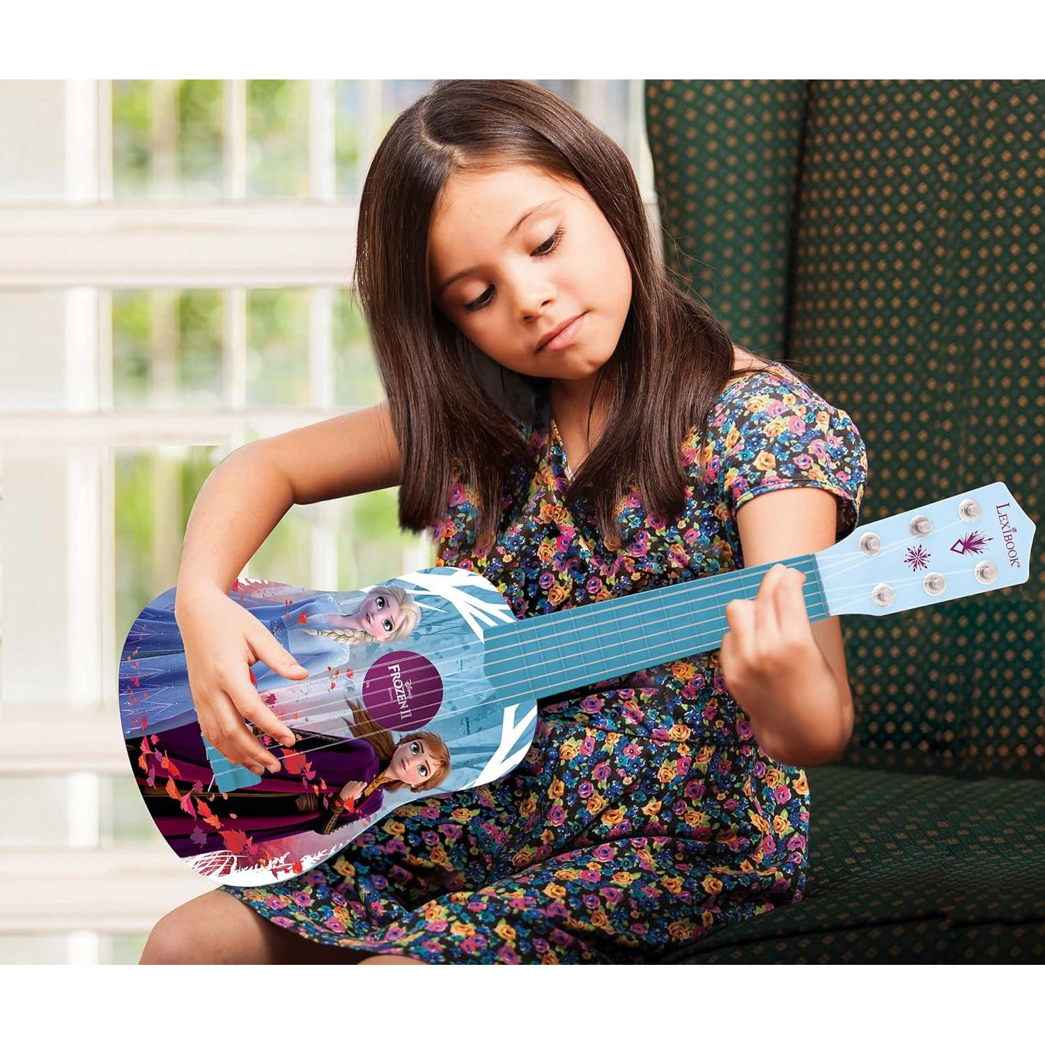 Guitarra Infantil Lexibook Frozen 6 Cuerdas 53cm Azul