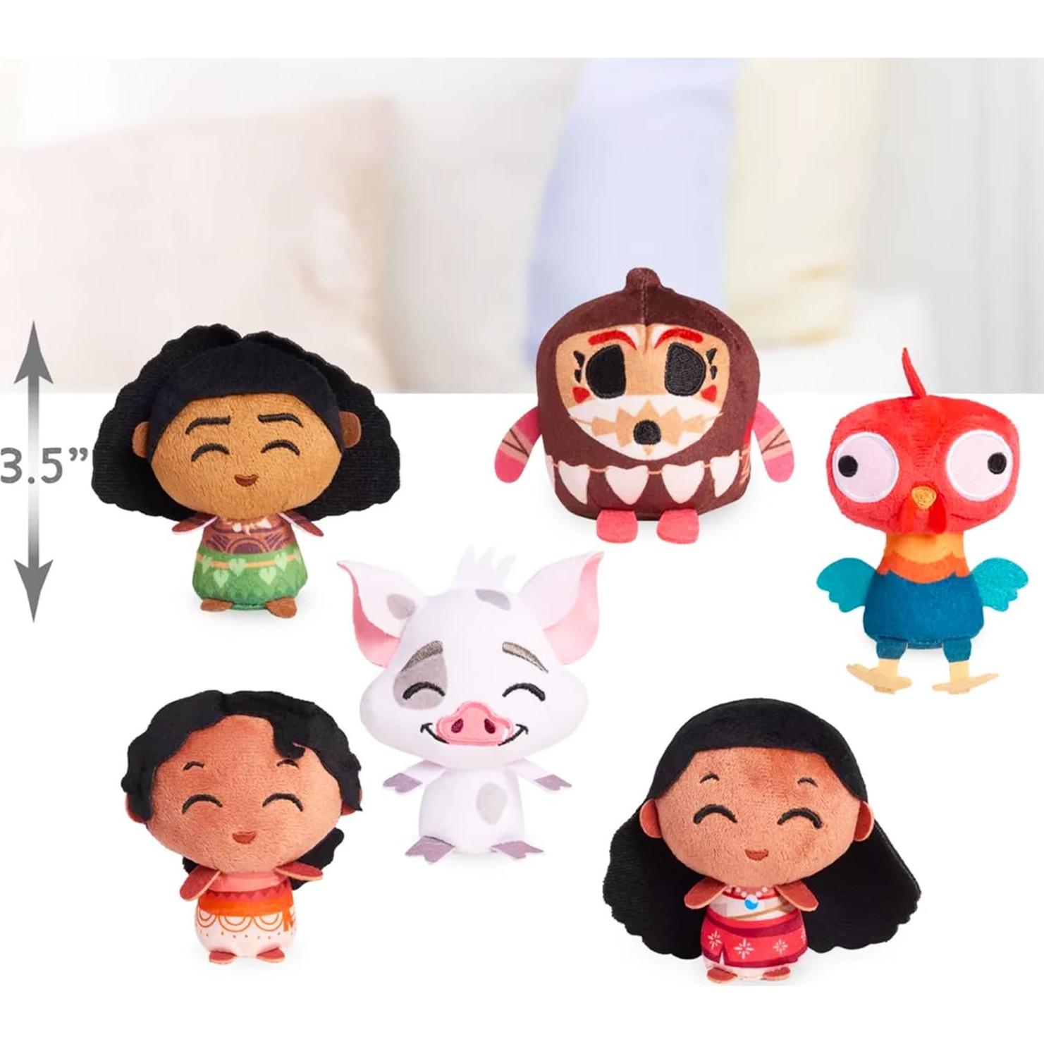 Caja Sorpresa Moana - Paquete 3 Mini Peluches + Stickers