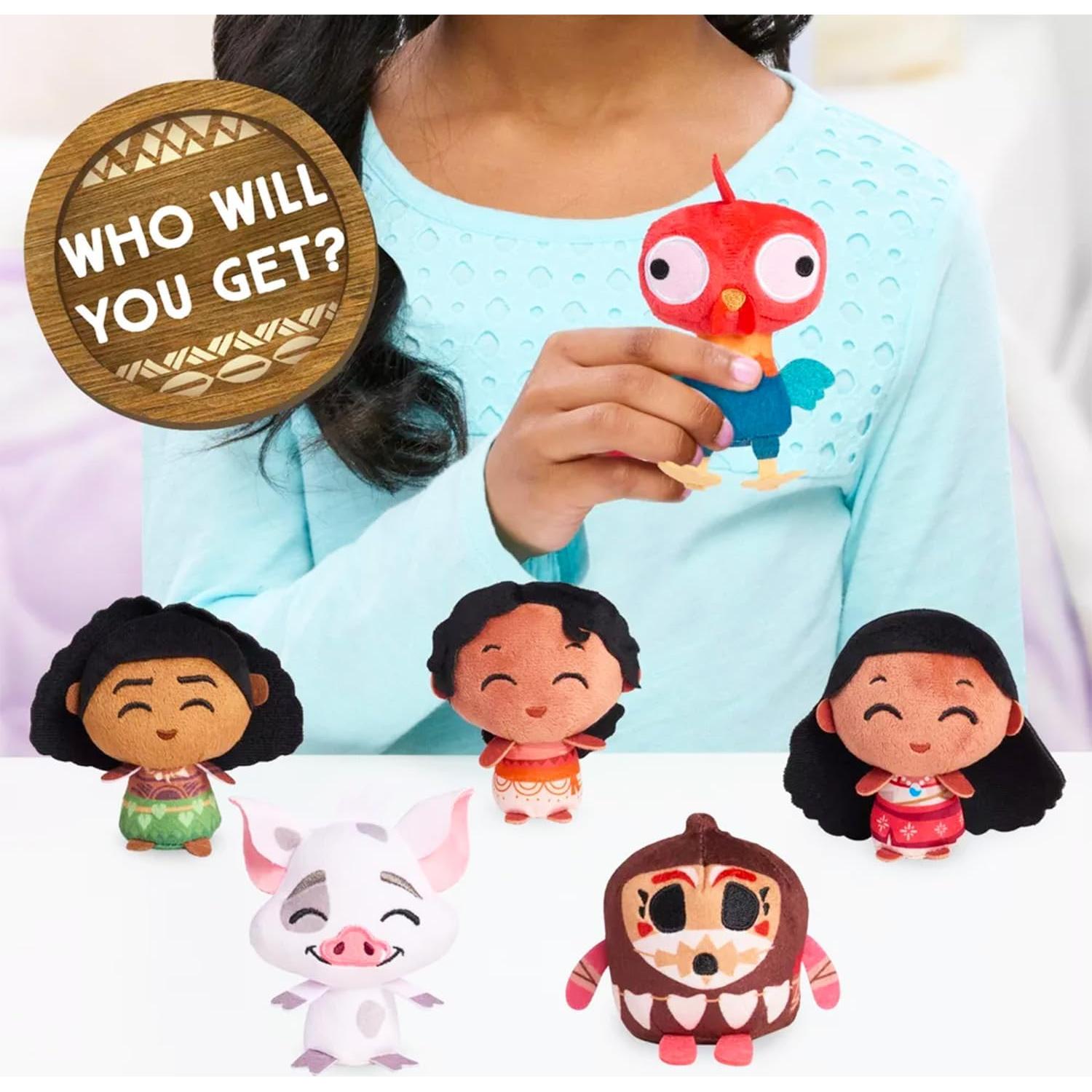 Caja Sorpresa Moana - Paquete 3 Mini Peluches + Stickers