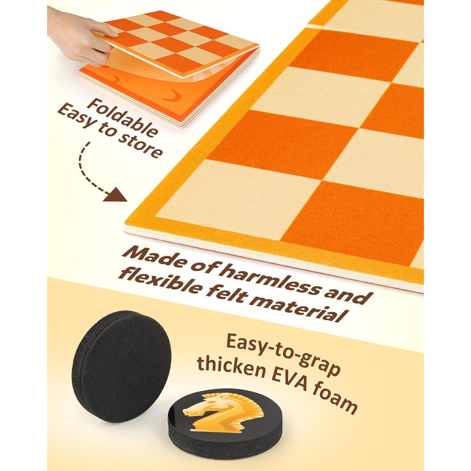 Juego de Mesa Coogam 3 en 1 Ajedrez Damas y Tres en Raya