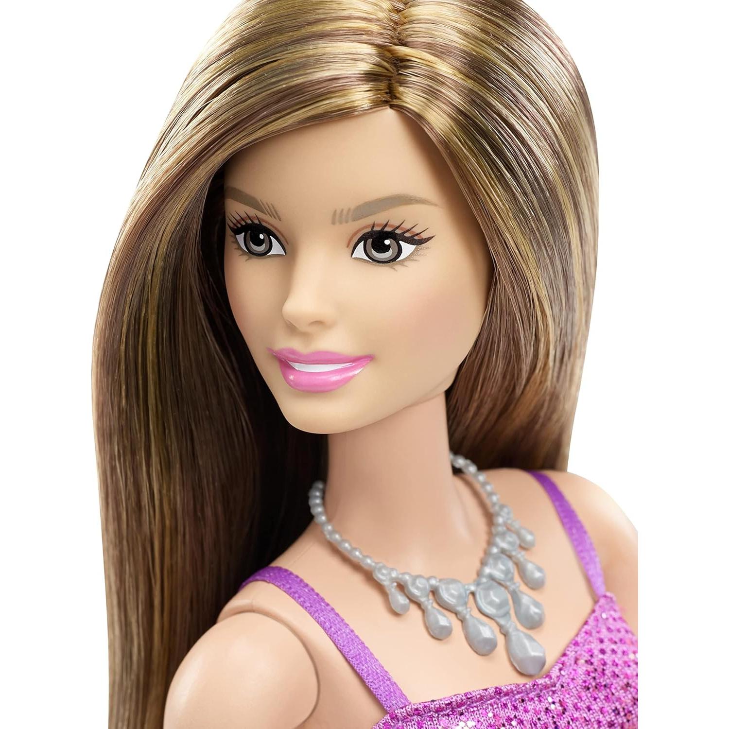 Muñeca Barbie Glitz con Vestido Brillante Morado - Mattel
