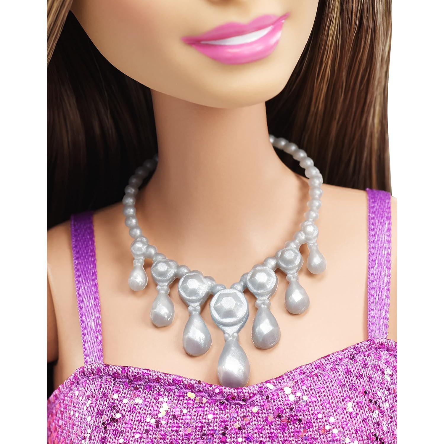 Muñeca Barbie Glitz con Vestido Brillante Morado - Mattel