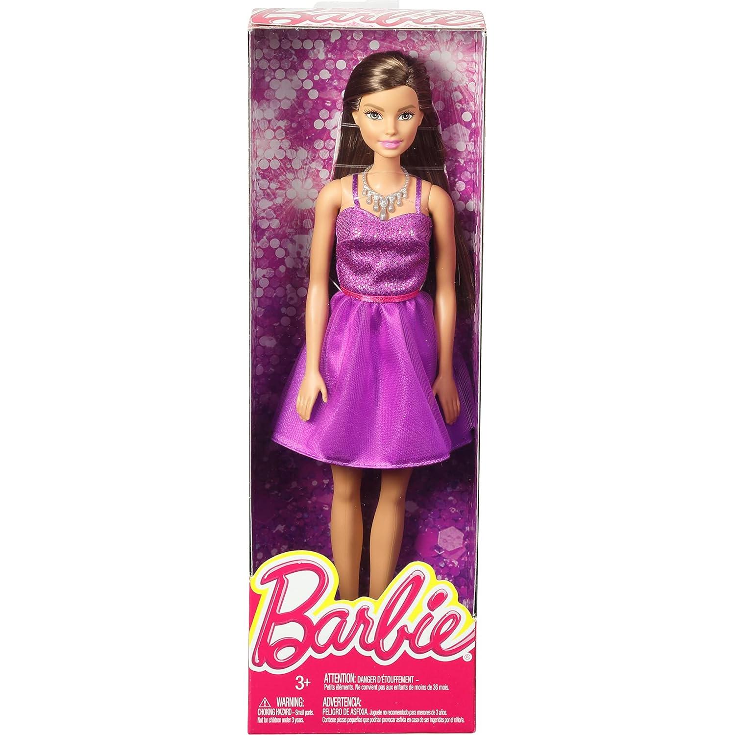 Muñeca Barbie Glitz con Vestido Brillante Morado - Mattel