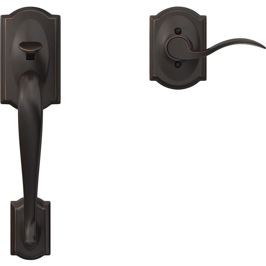 Juego de Manijas Inferiores Schlage FE285 Camelot Bronce Envejecido