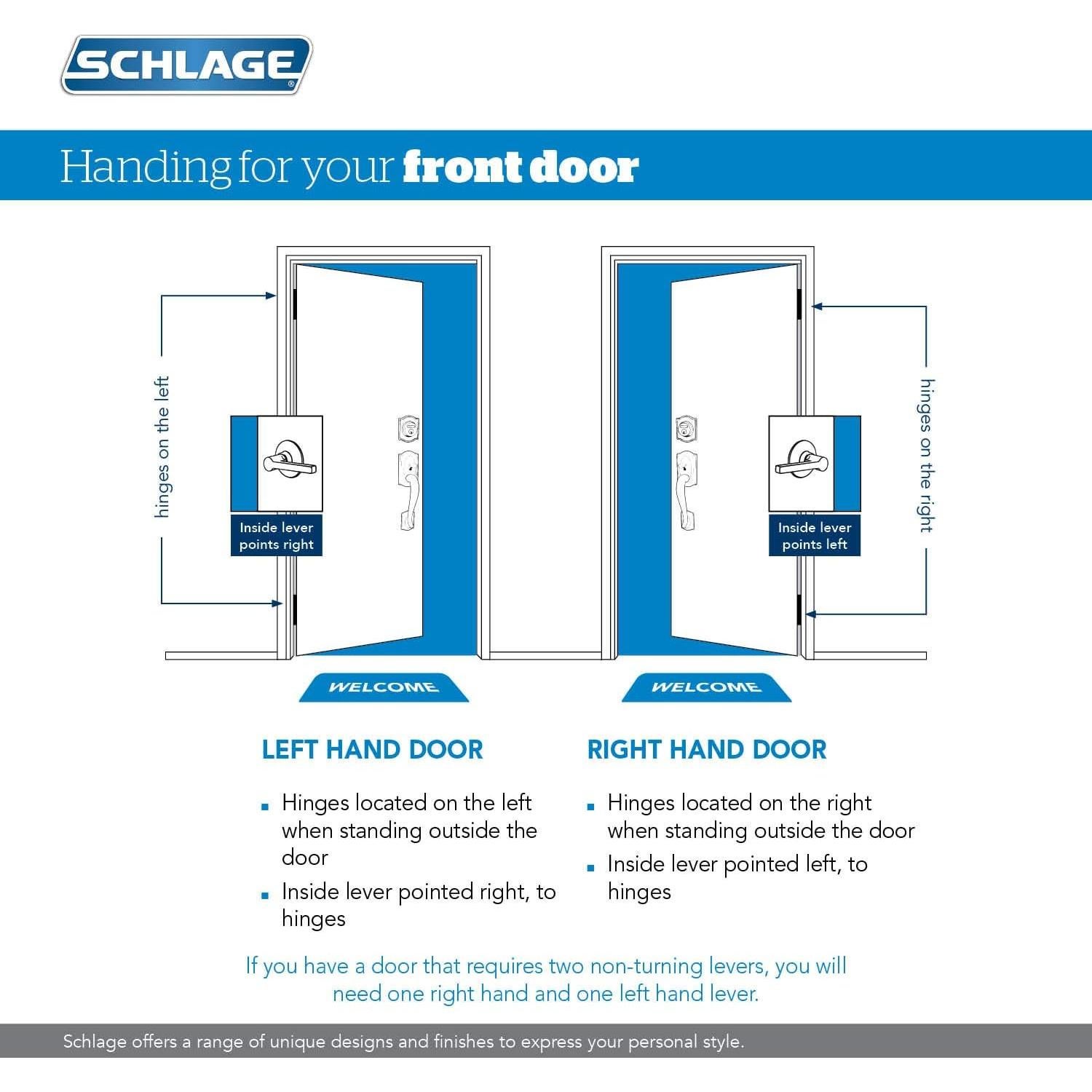 Juego de Manijas Inferiores Schlage FE285 Camelot Bronce Envejecido
