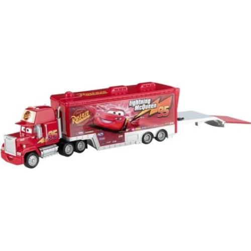 Juguete CARS Mack Hauler Mattel 1:55 Remolque Abierto