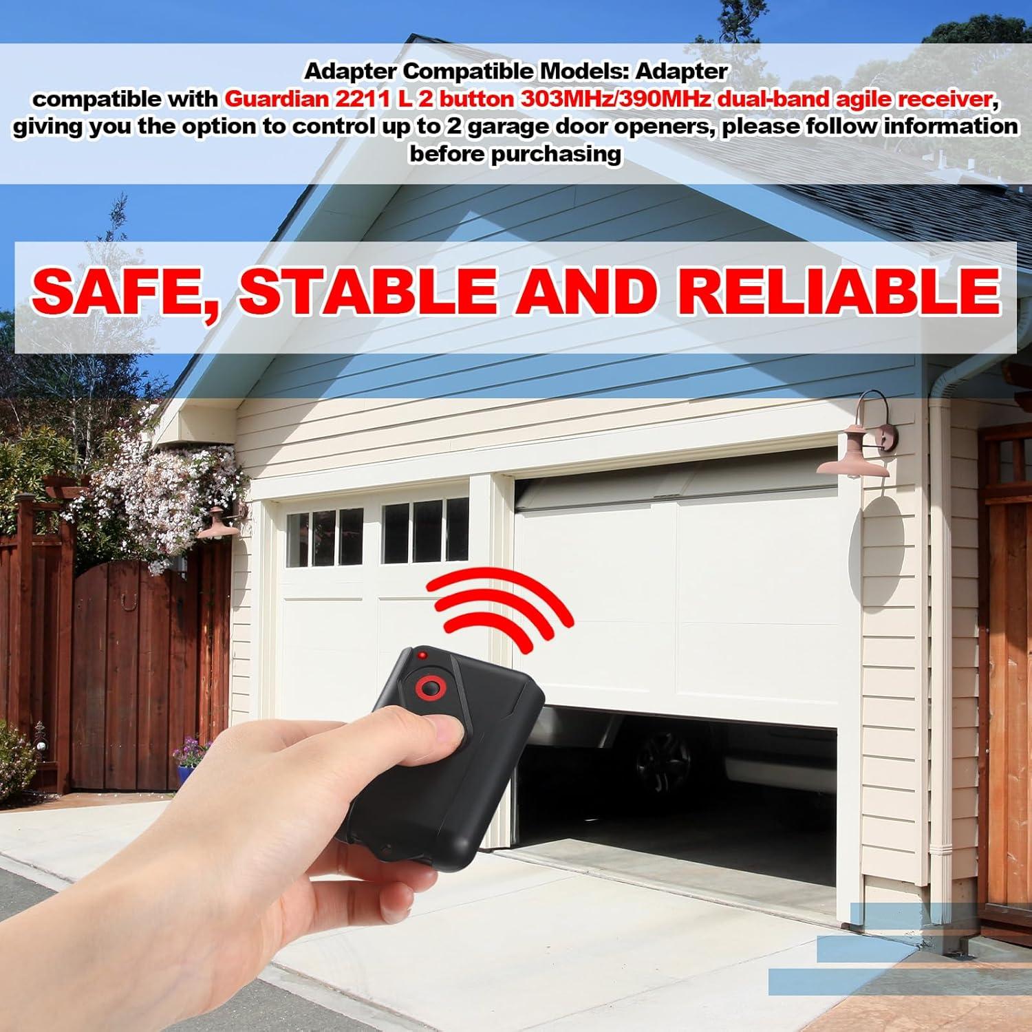 Control Remoto de Puerta de Garaje Kingdder 2 Pcs 2 Botones