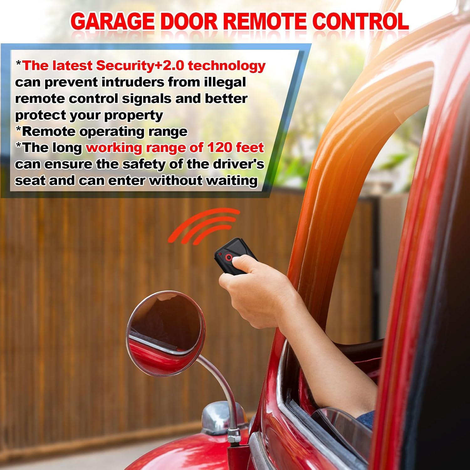 Control Remoto de Puerta de Garaje Kingdder 2 Pcs 2 Botones