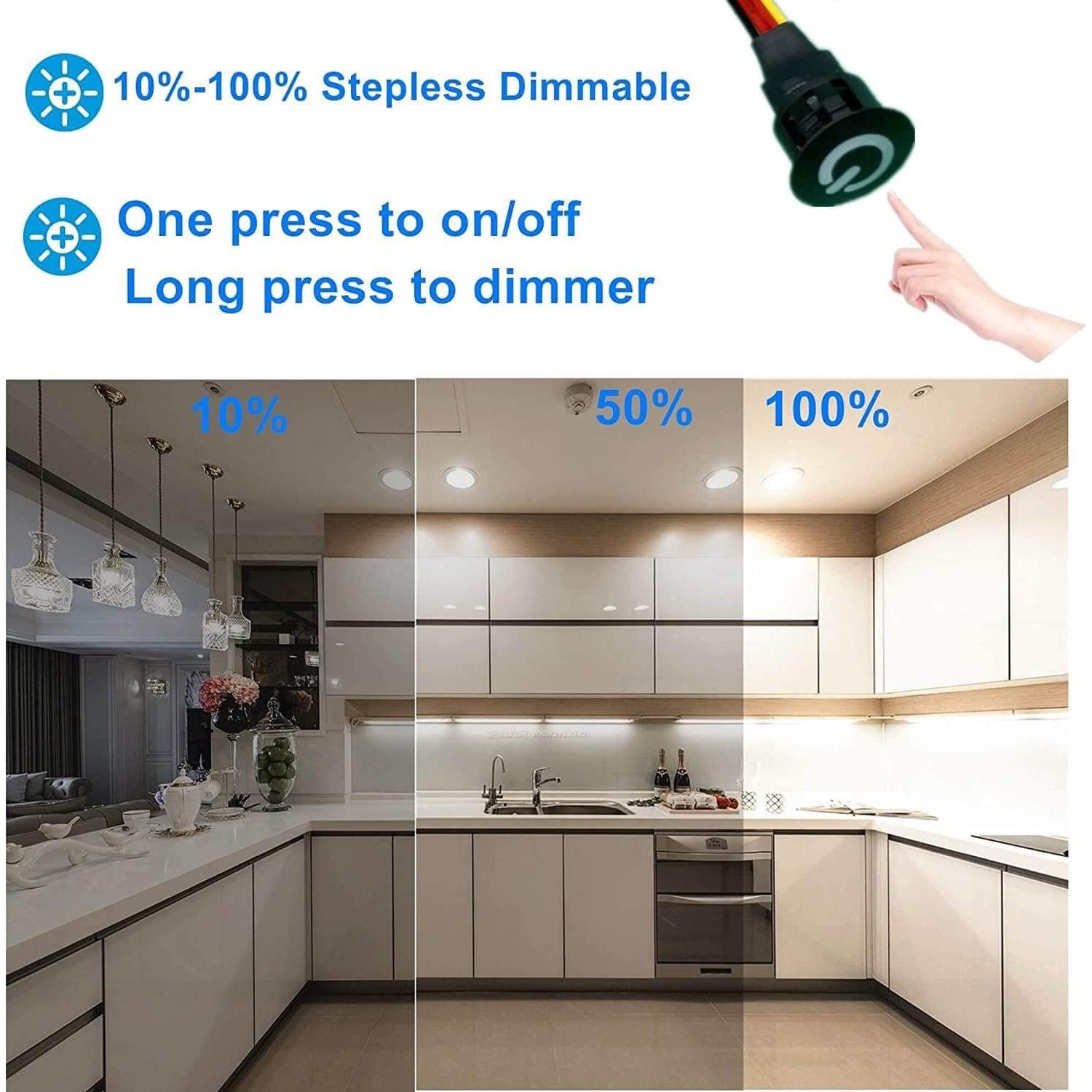 Interruptor Regulador Táctil LED 12V LDCRE-3 2.5A Negro 2Pack