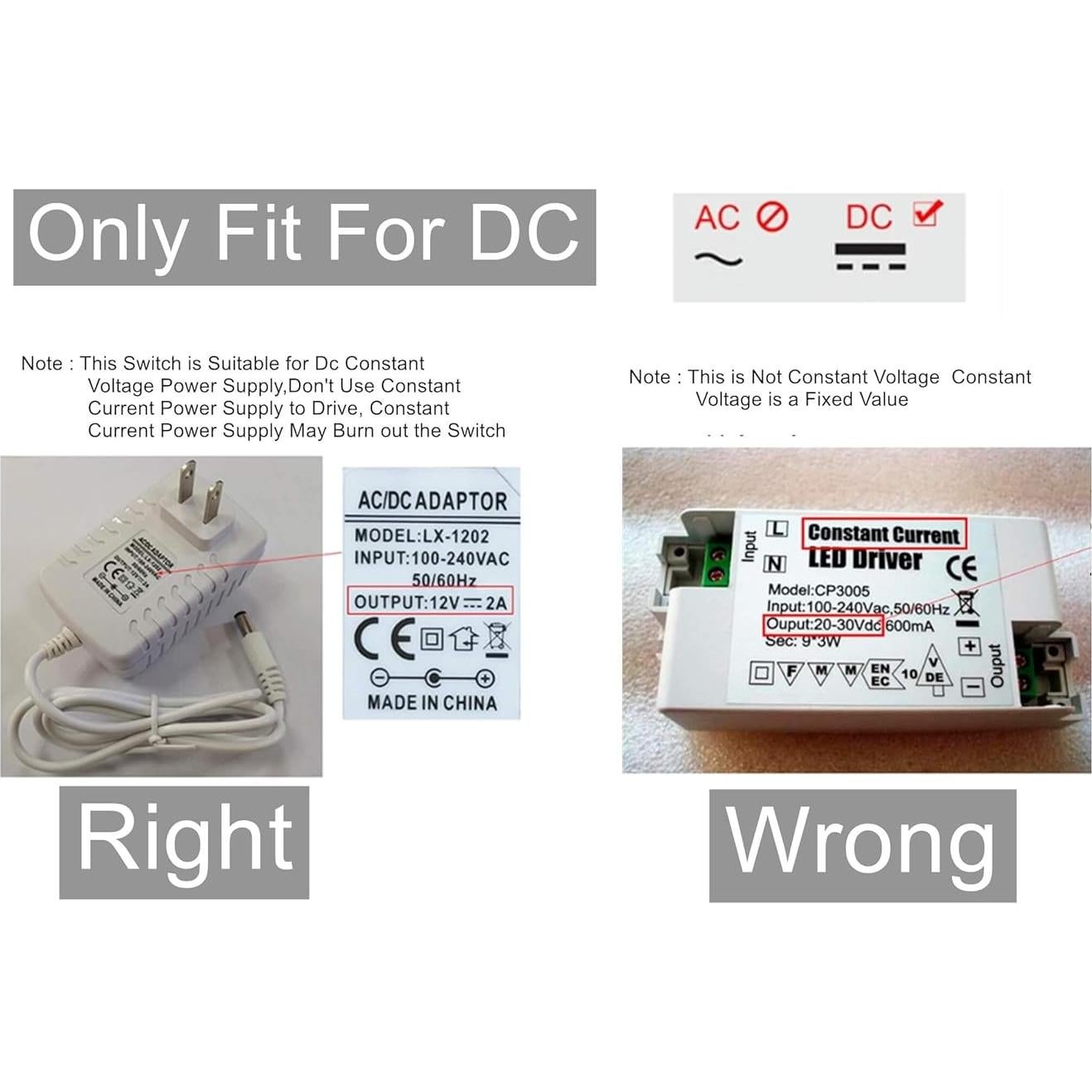 Interruptor Regulador Táctil LED 12V LDCRE-3 2.5A Negro 2Pack