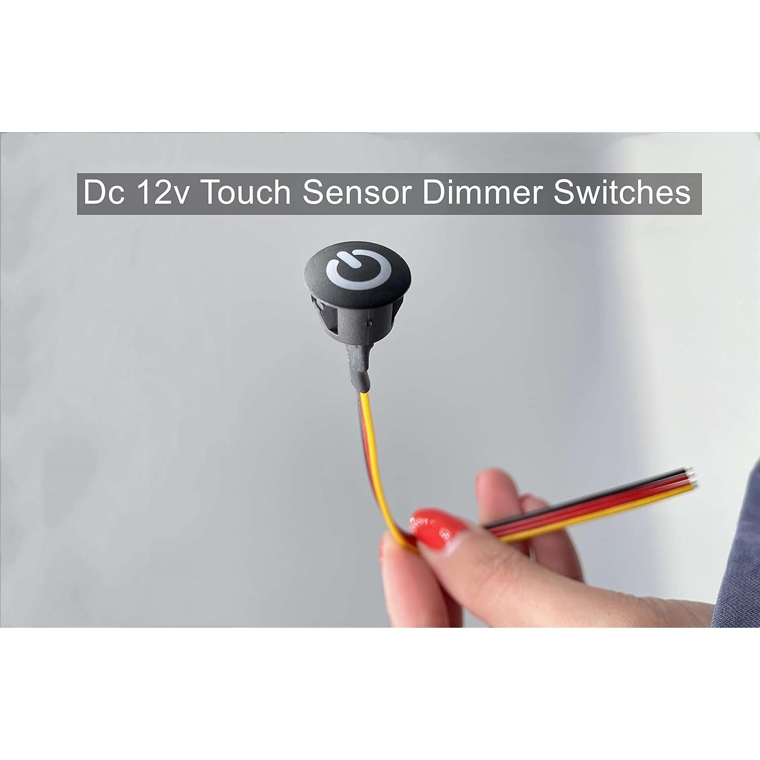 Interruptor Regulador Táctil LED 12V LDCRE-3 2.5A Negro 2Pack