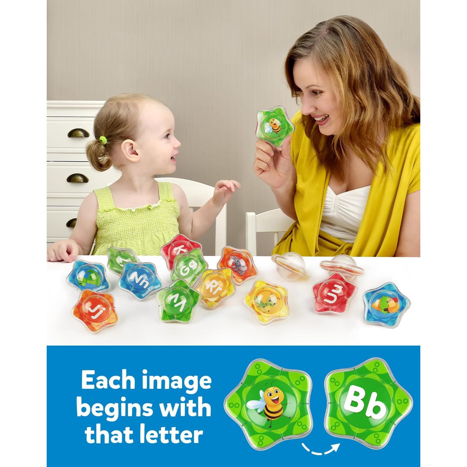 Juguetes de baño educativos Coogam - Set 26 letras del alfabeto