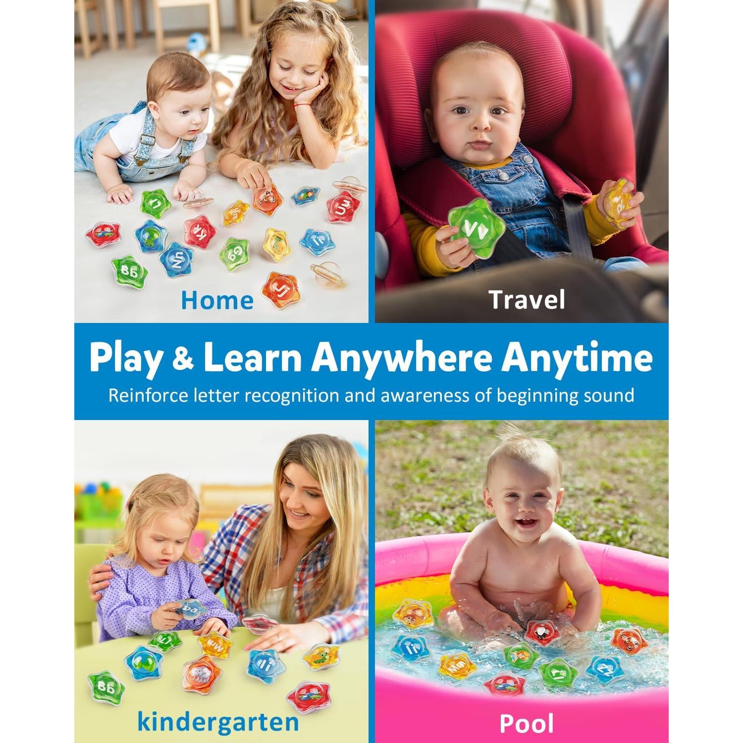 Juguetes de baño educativos Coogam - Set 26 letras del alfabeto