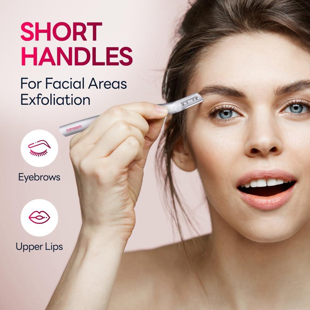 Rasuradora Dermaplane CAVEEM 3 Piezas para Vello Facial