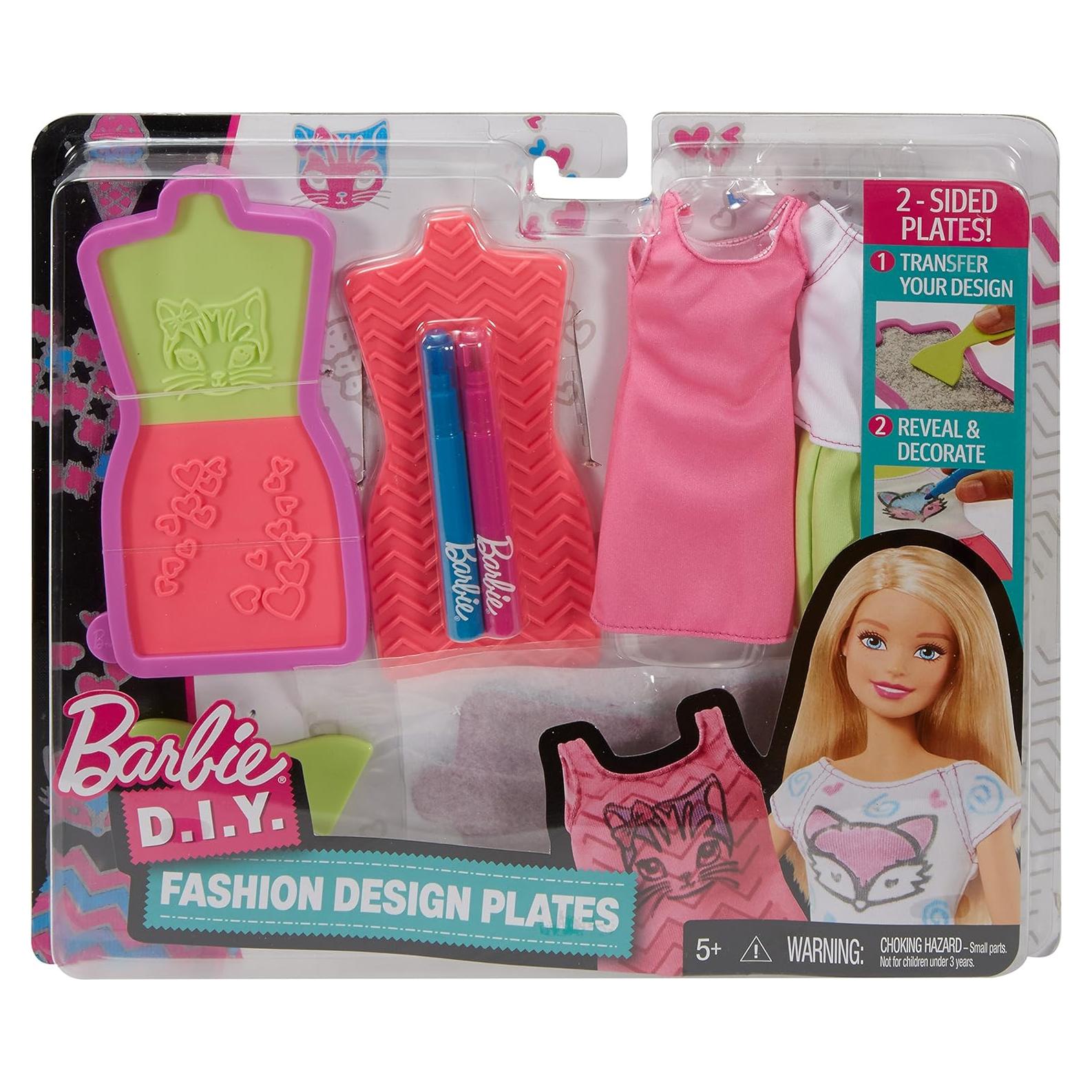 Set de Placas de Diseño de Moda D.I.Y. Barbie - 3 Modas Reversibles