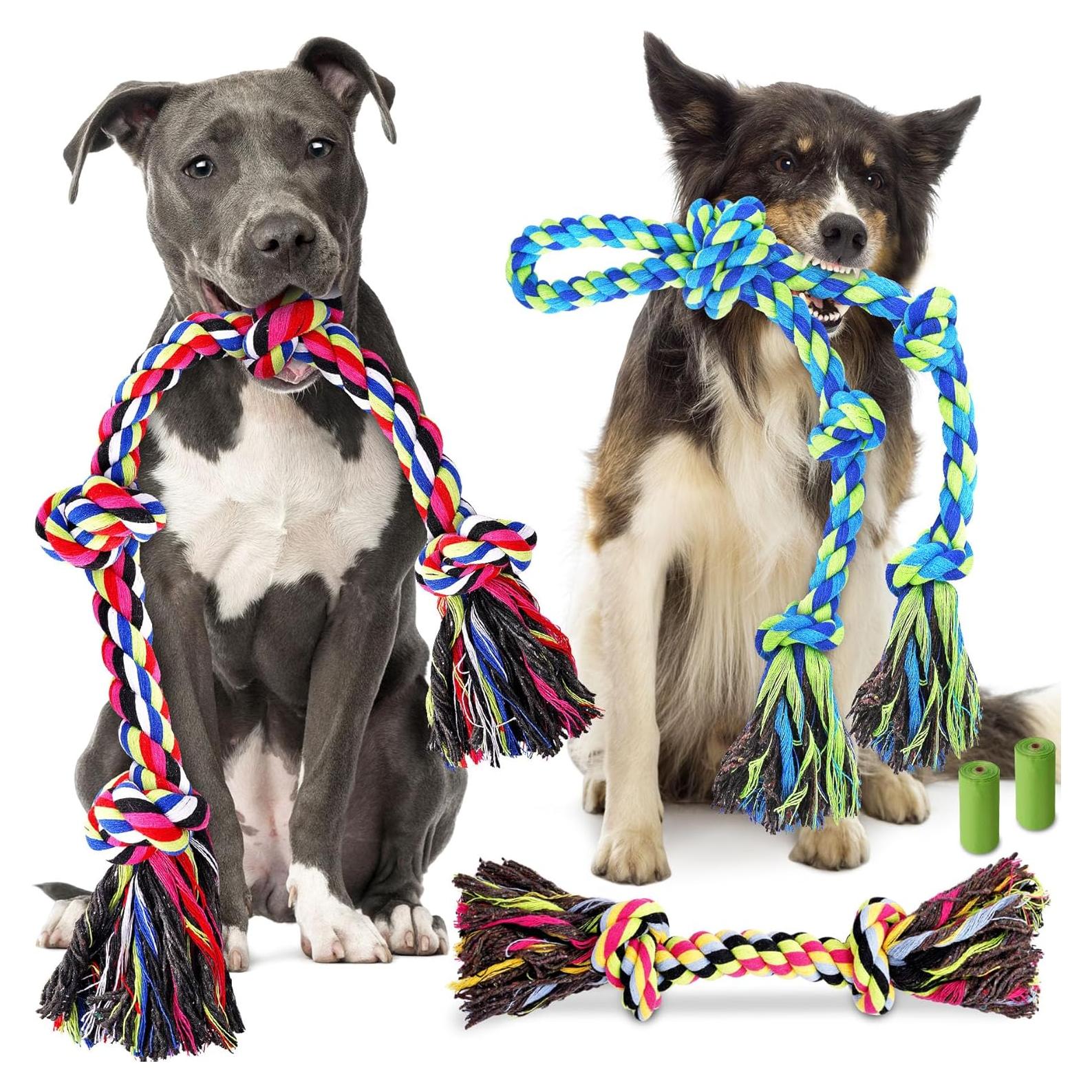 Juguete para Perros Forfon - Cuerda Resistente 3 Piezas + 2 Bolsas