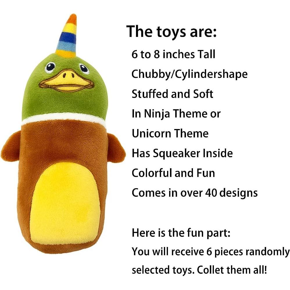 Paquete de 6 Juguetes Squeaky para Perros Jalousie