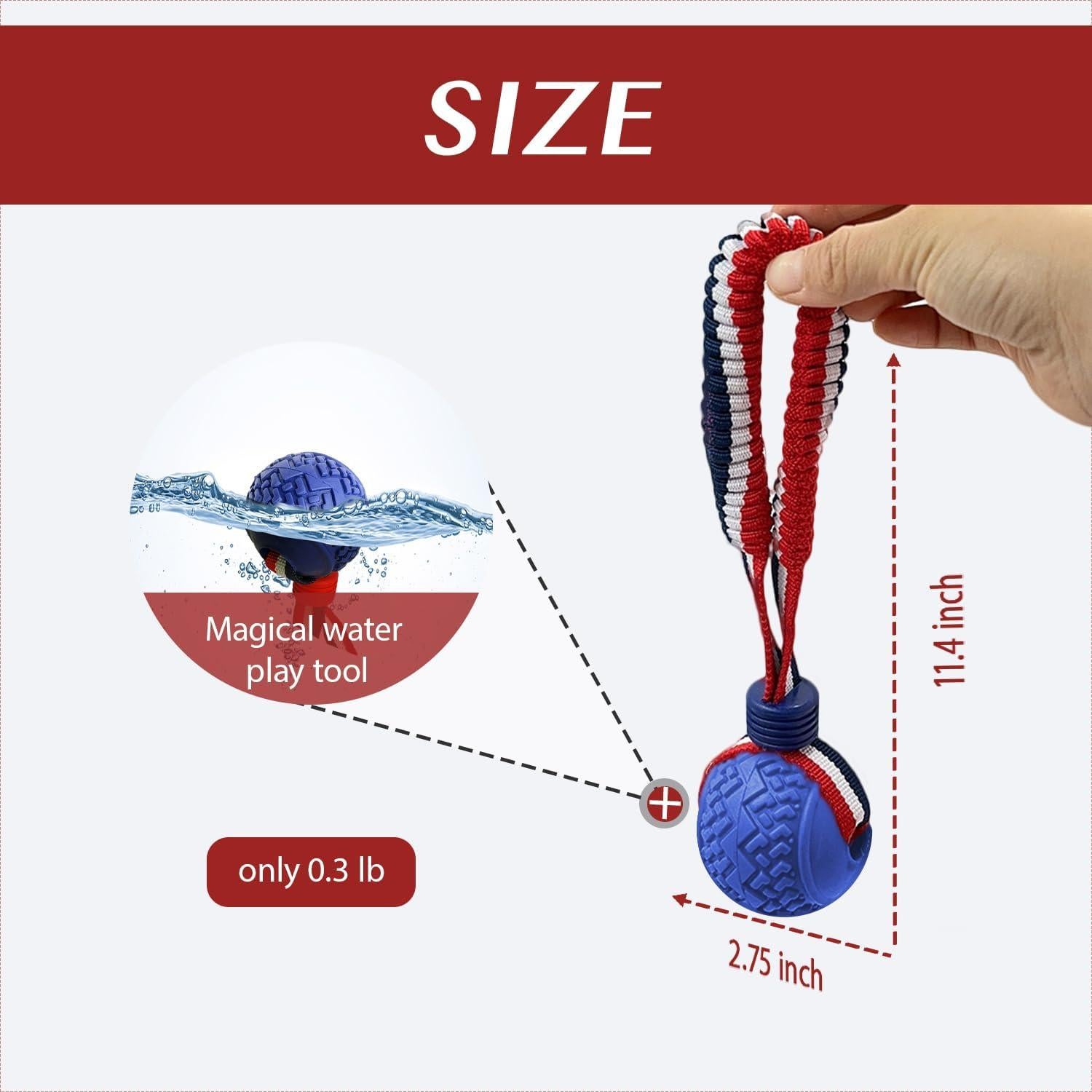 Pelota Flotante para Perros Viraagyiyou 27cm Goma Duradera