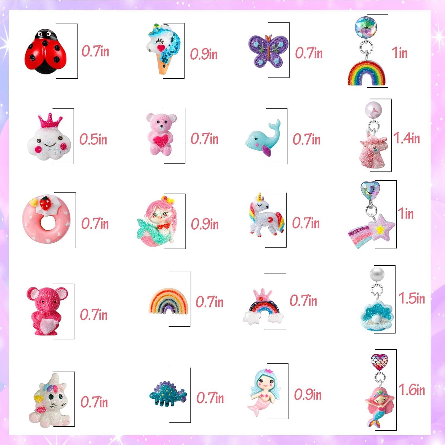 Pendientes de Clip para Niñas - 20 Pares Hipoalergénicos