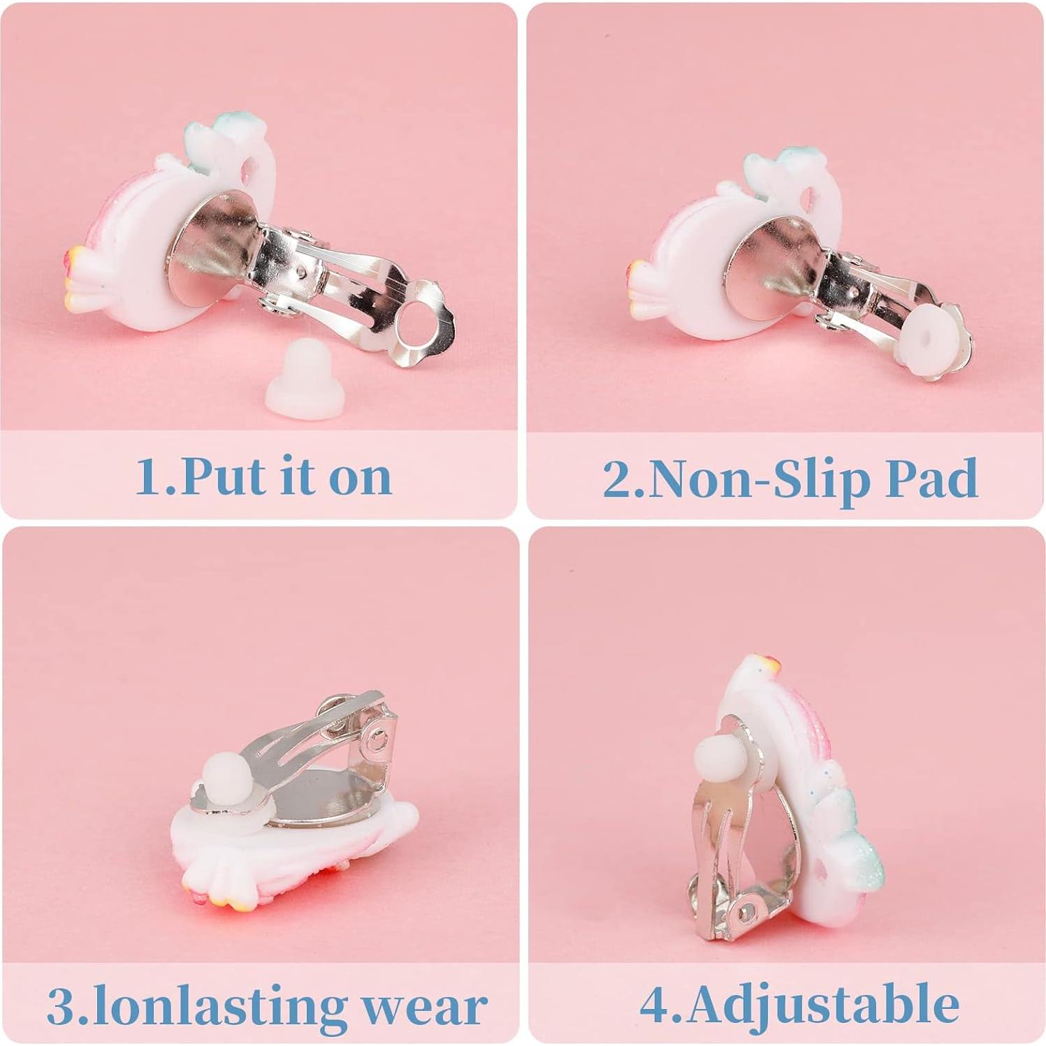 Pendientes de Clip para Niñas - 20 Pares Hipoalergénicos