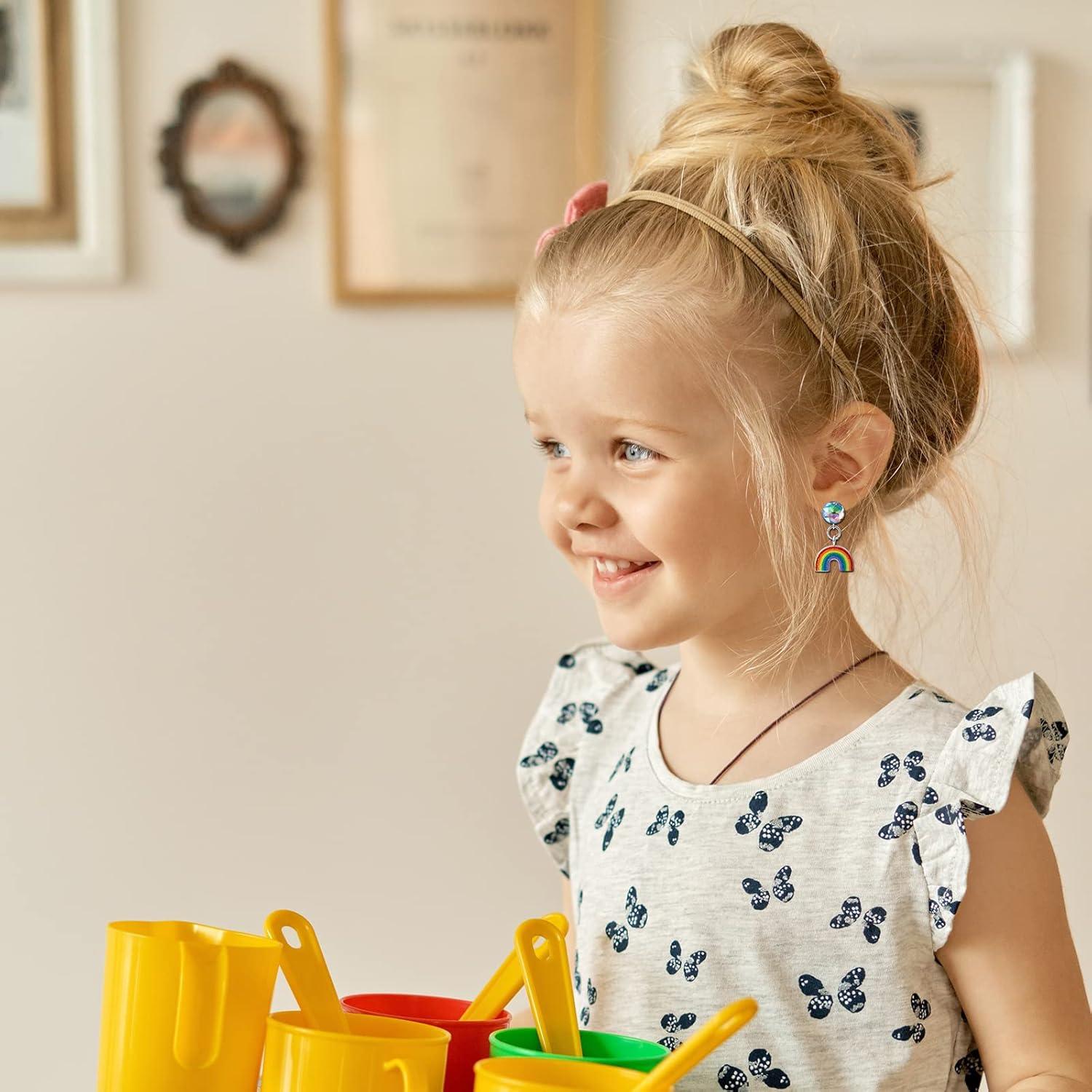 Pendientes de Clip para Niñas - 20 Pares Hipoalergénicos