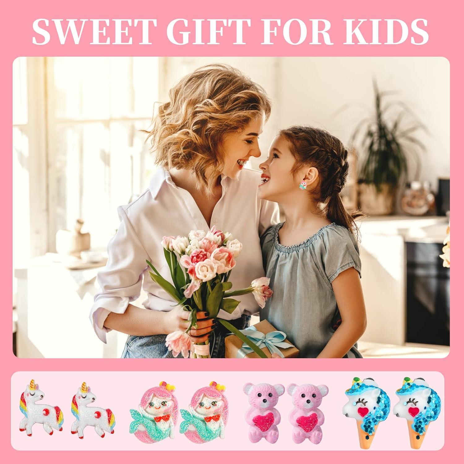 Pendientes de Clip para Niñas - 20 Pares Hipoalergénicos