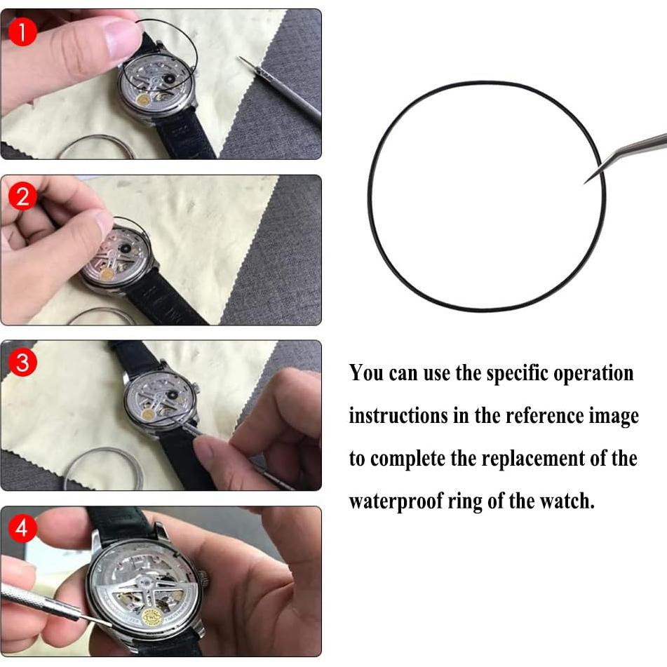 10 Juntas O Ring 1.0mm TICFROG para Relojes 30-35mm