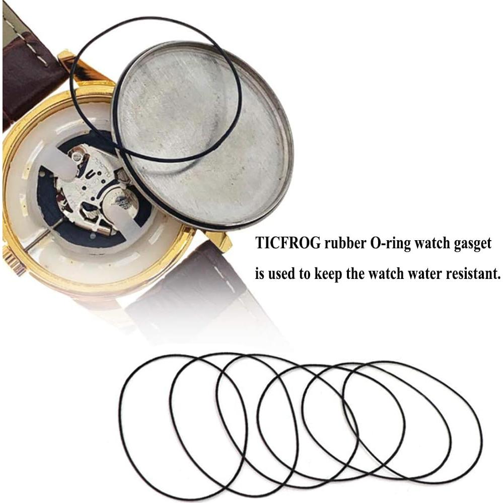 10 Juntas O Ring 1.0mm TICFROG para Relojes 30-35mm