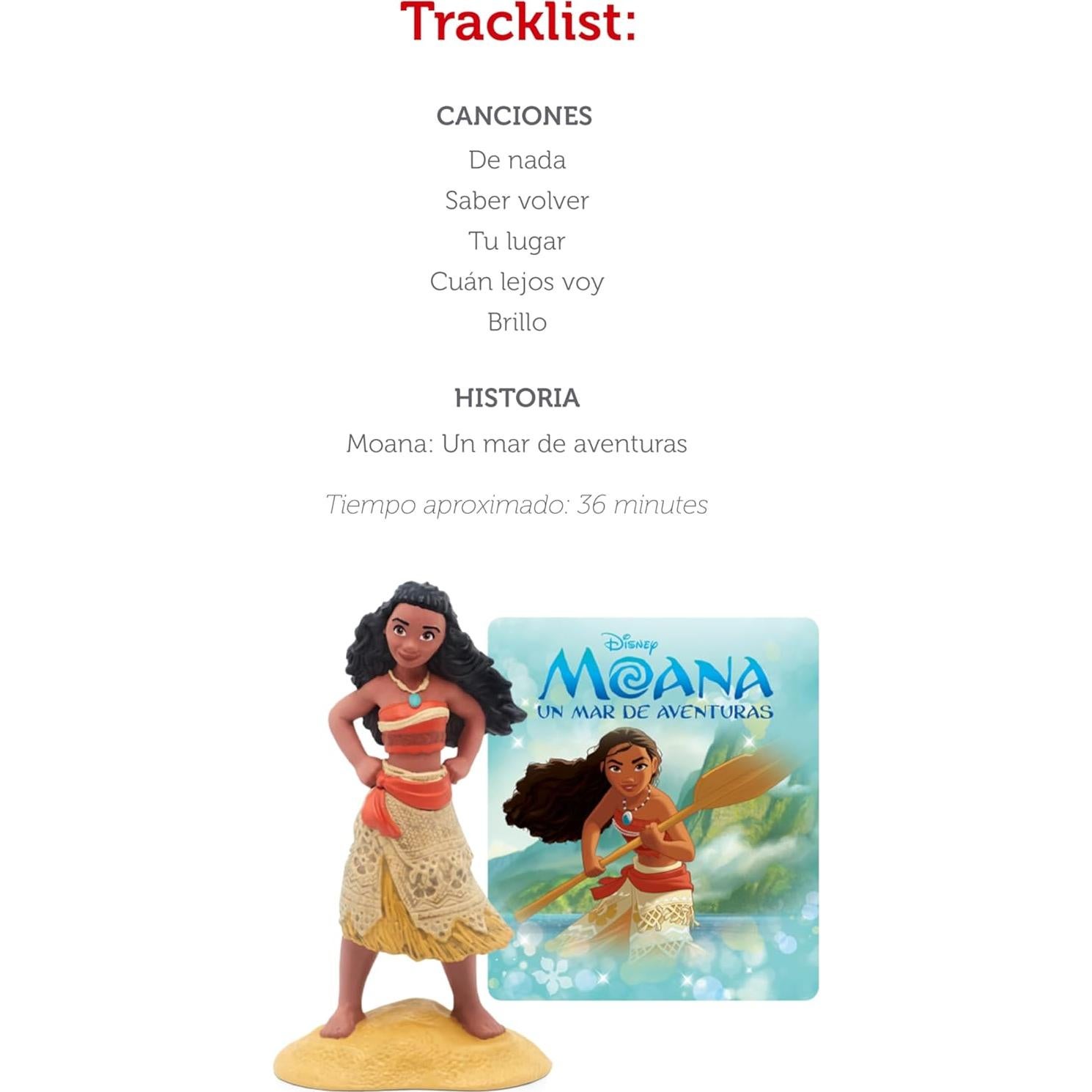 Figurita de audio Tonies Disney Moana - 36 min de historias y canciones