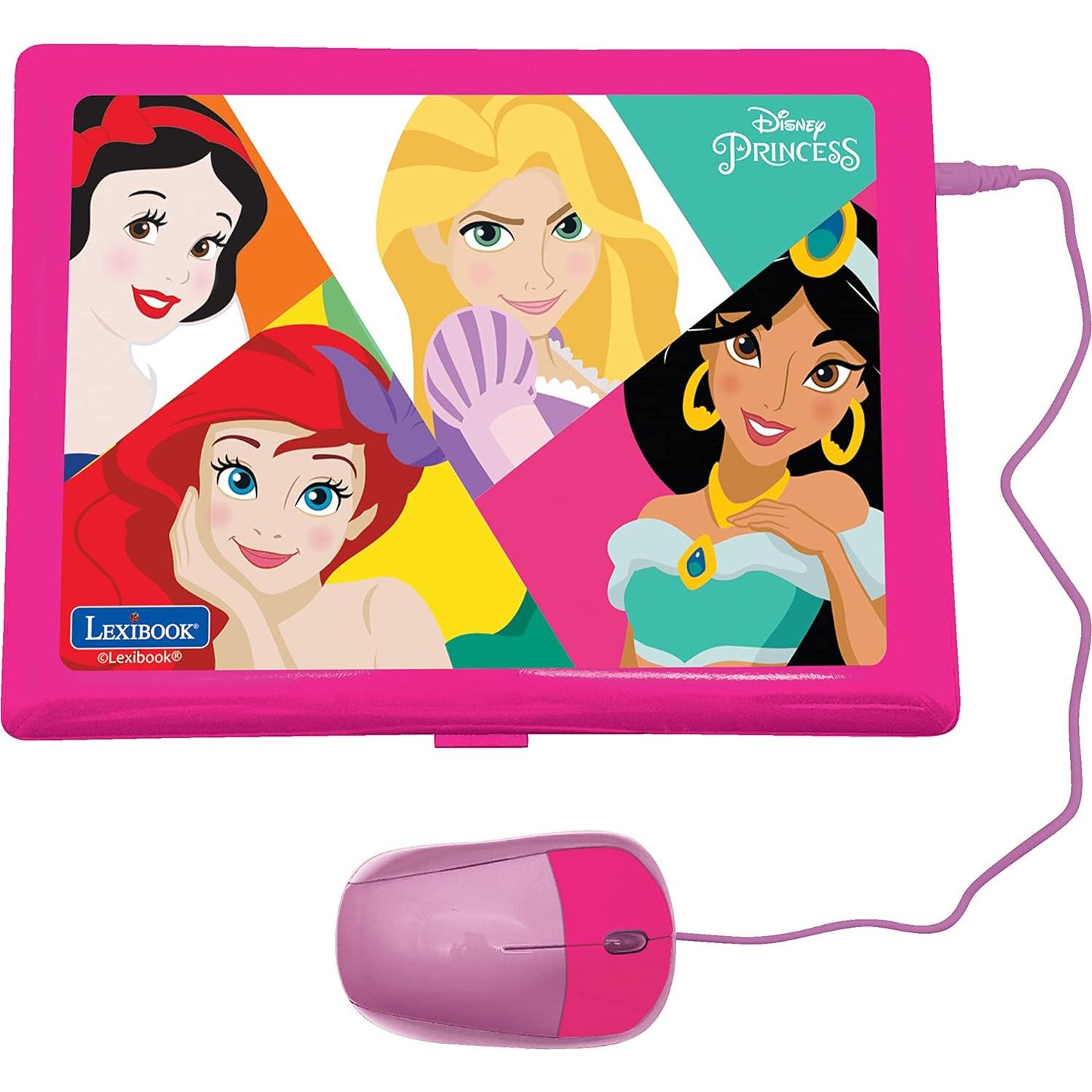 Laptop Educativa Lexibook Princesa Disney - Rosa - 124 Actividades
