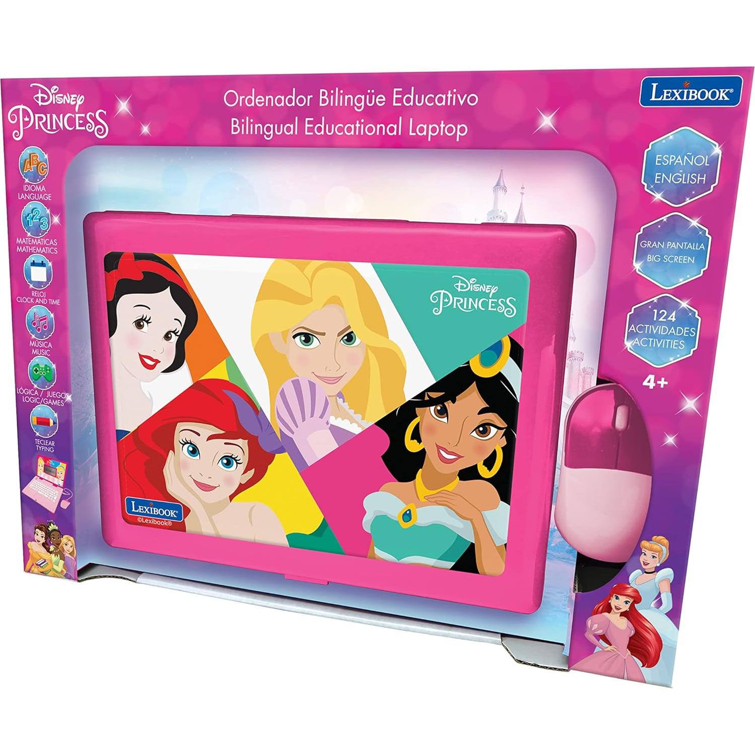 Laptop Educativa Lexibook Princesa Disney - Rosa - 124 Actividades