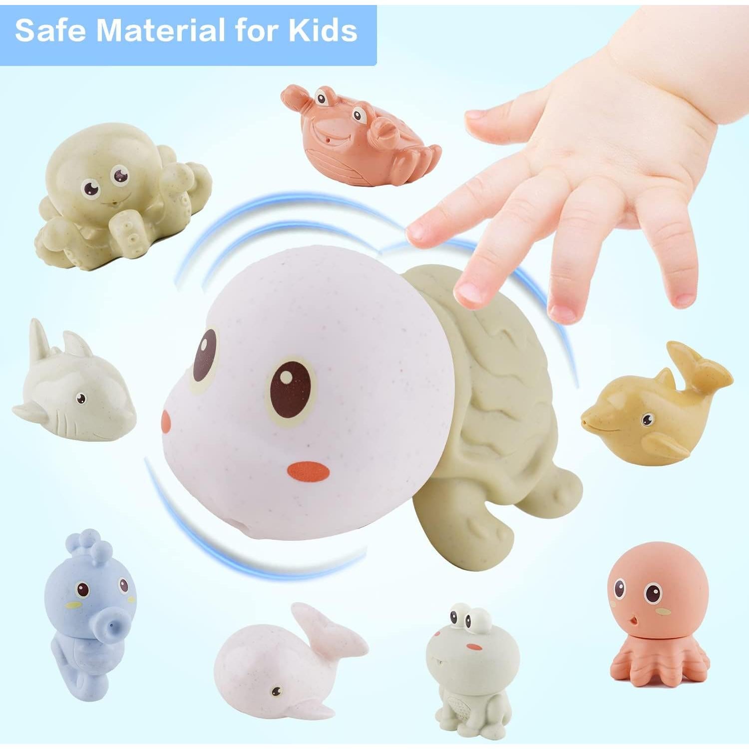 Juguetes de Baño de Animales Marinos AMCHSURI - 10 Piezas