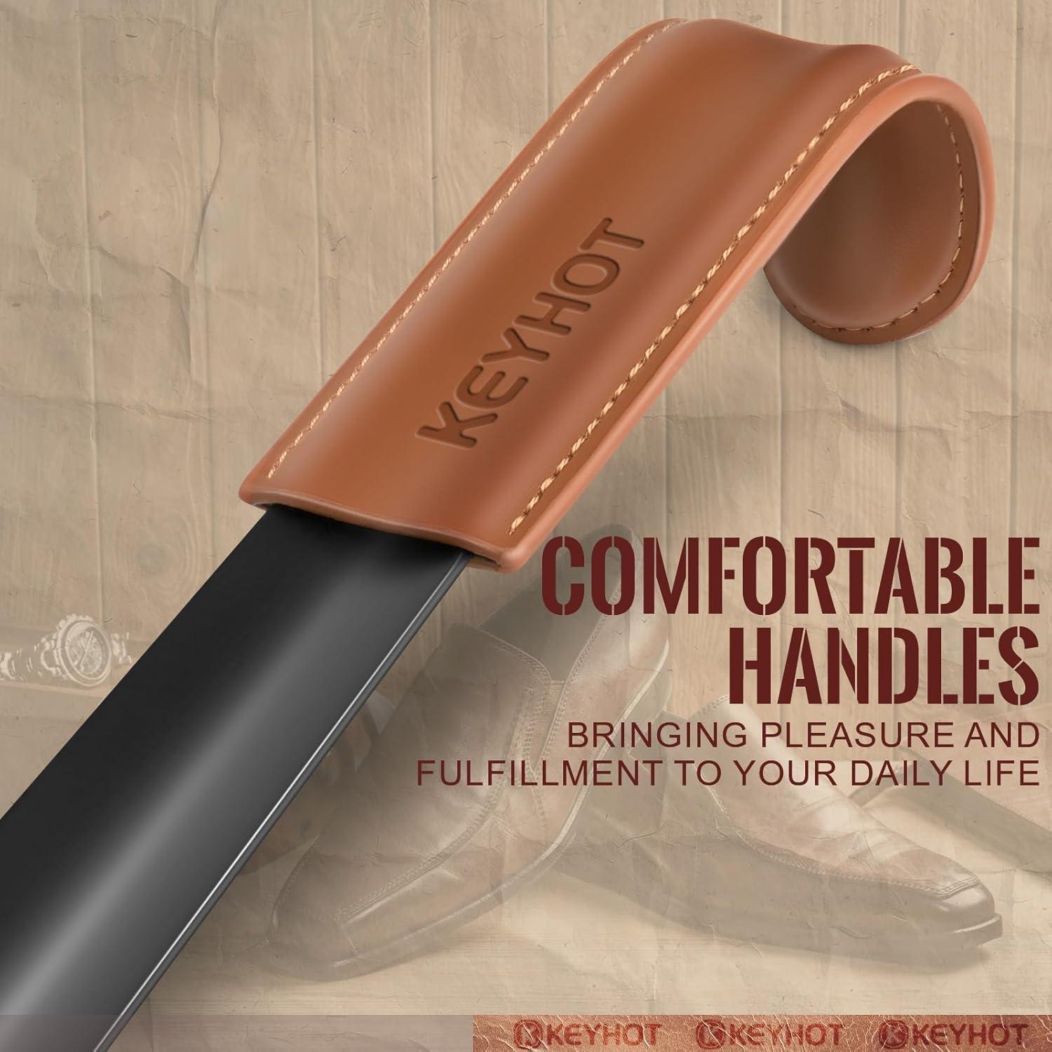 Cuerno de zapato largo KEYHOT de metal para ancianos 41.91 cm