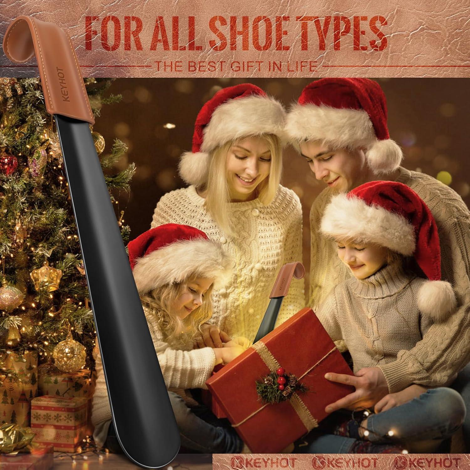 Cuerno de zapato largo KEYHOT de metal para ancianos 41.91 cm