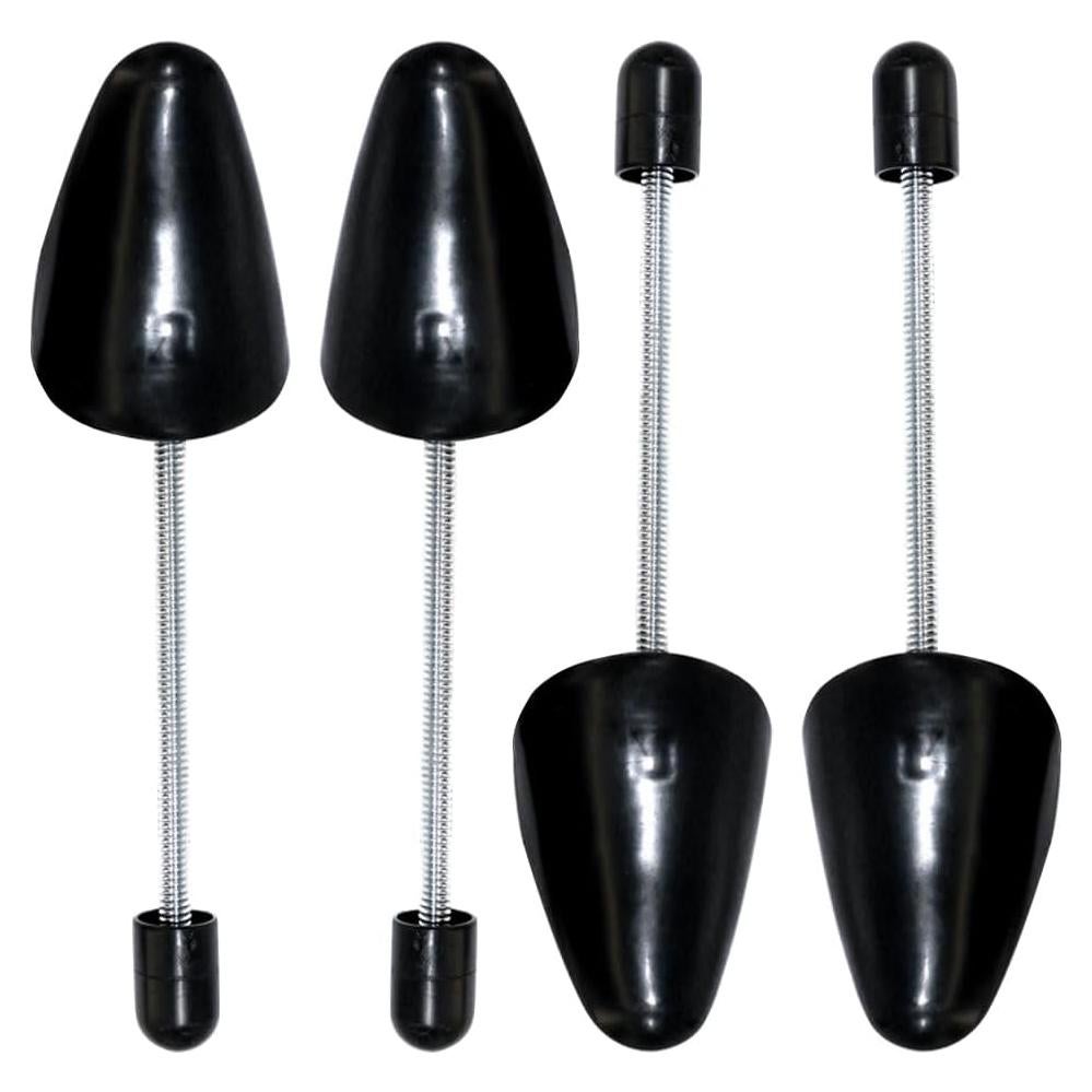 2 Pares de Árboles de Zapatos Plástico Negro 27 cm Ajustables