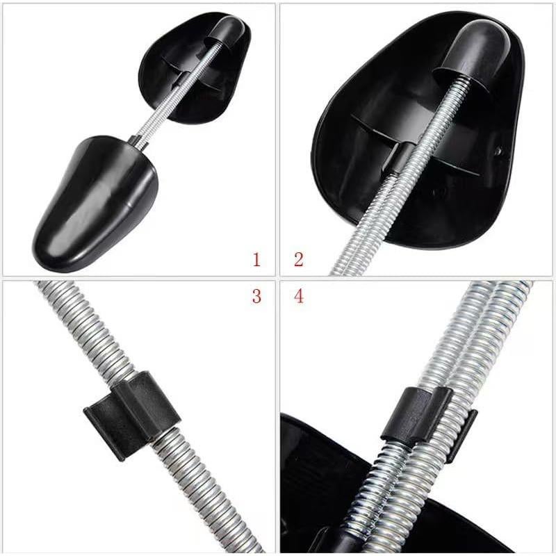 2 Pares de Árboles de Zapatos Plástico Negro 27 cm Ajustables