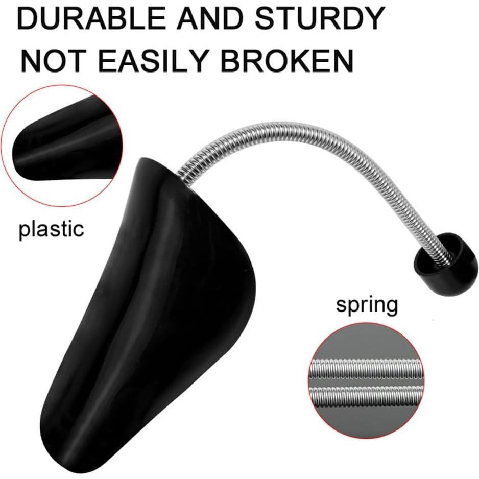 2 Pares de Árboles de Zapatos Plástico Negro 27 cm Ajustables