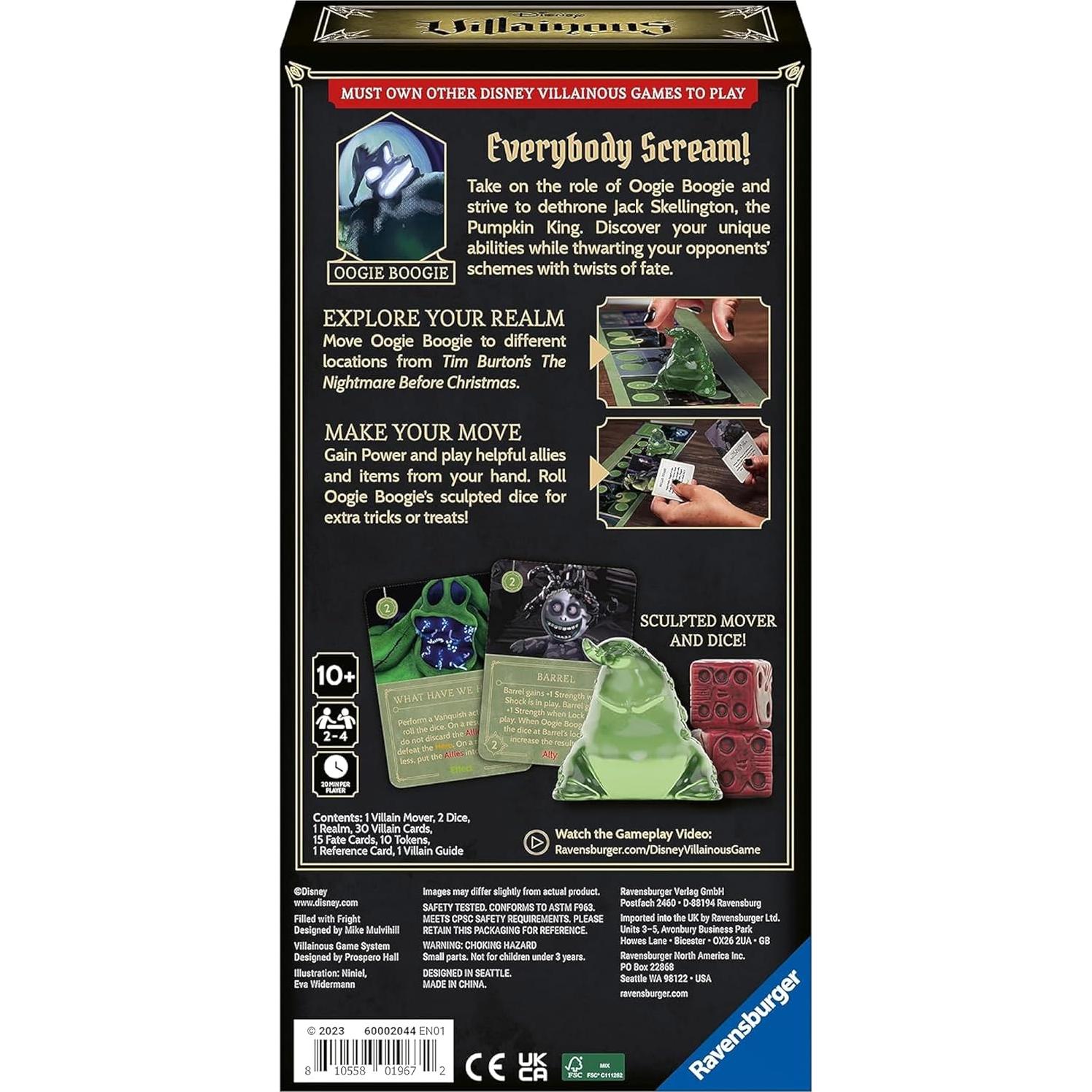 Juego de Mesa Villanos de Disney Ravensburger Lleno de Miedo