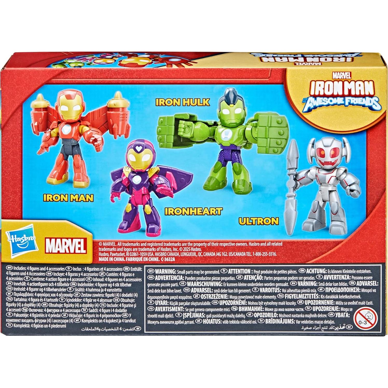 Conjunto de Figuras de Acción Marvel Iron Man 4 Piezas 7.6 cm