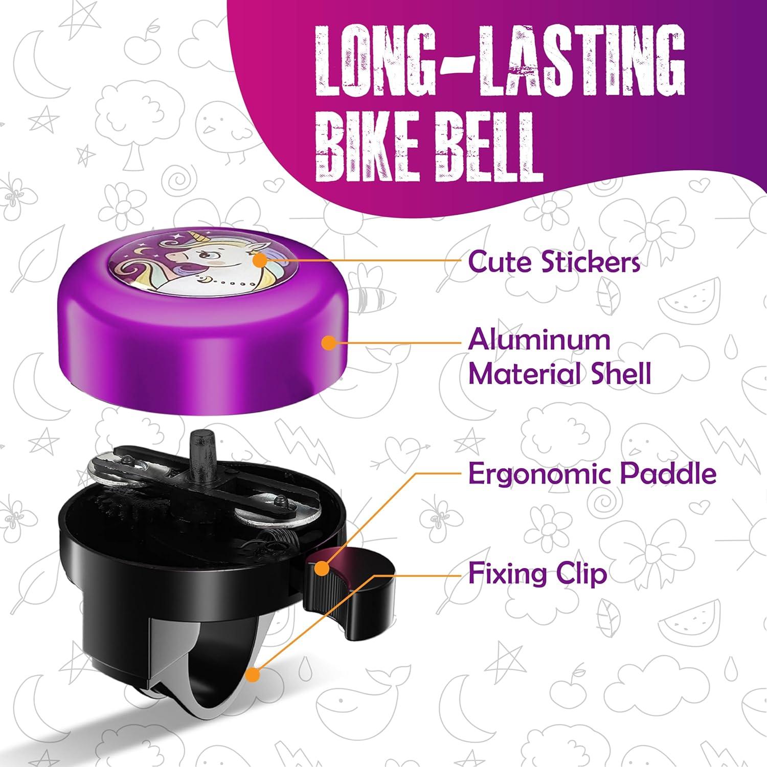 Timbre de Bicicleta Rivsli RSUS-BB06 Púrpura con Streamers