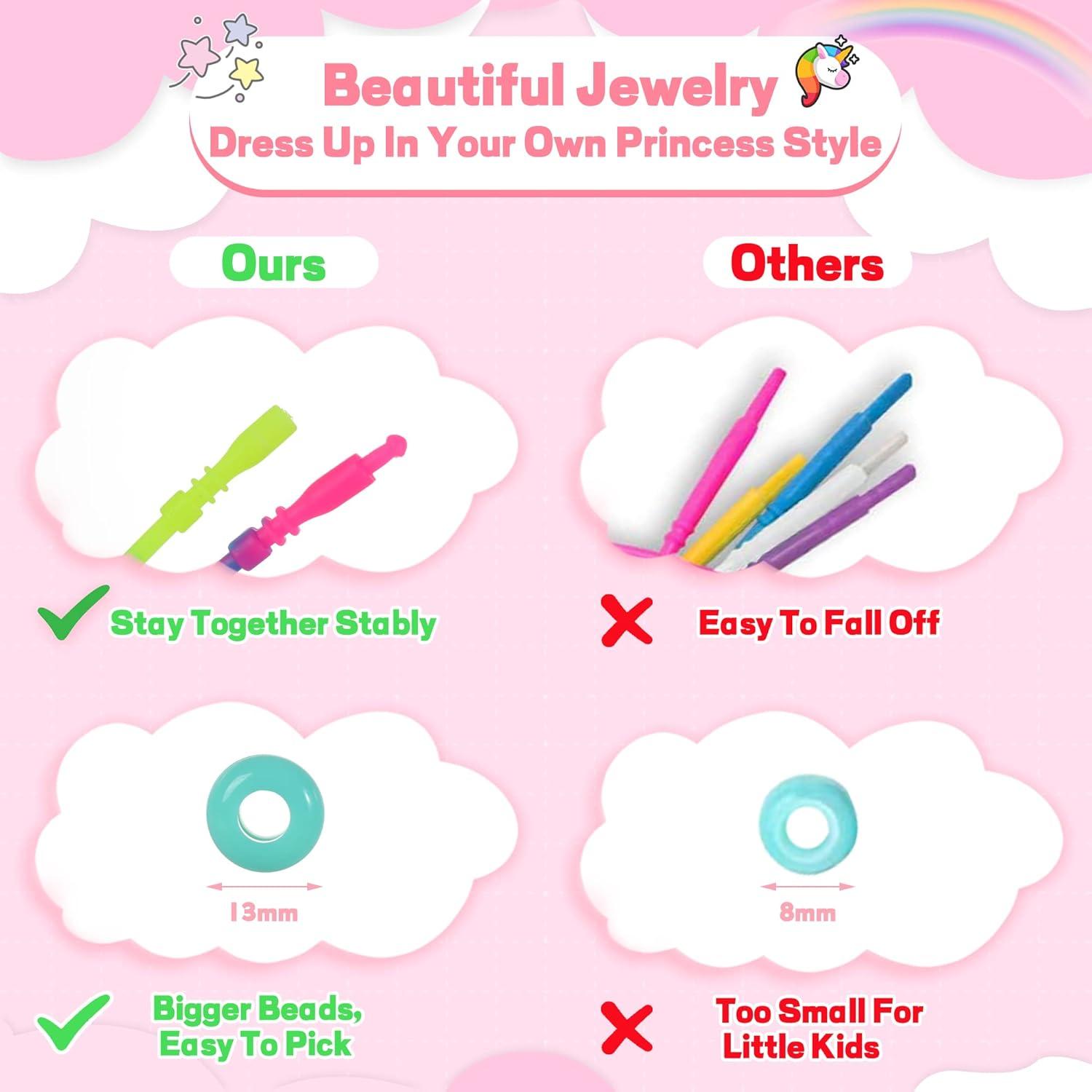 Kit de Joyería Unicornio FLYINGSEEDS - 100 Perlas y 5 Collares