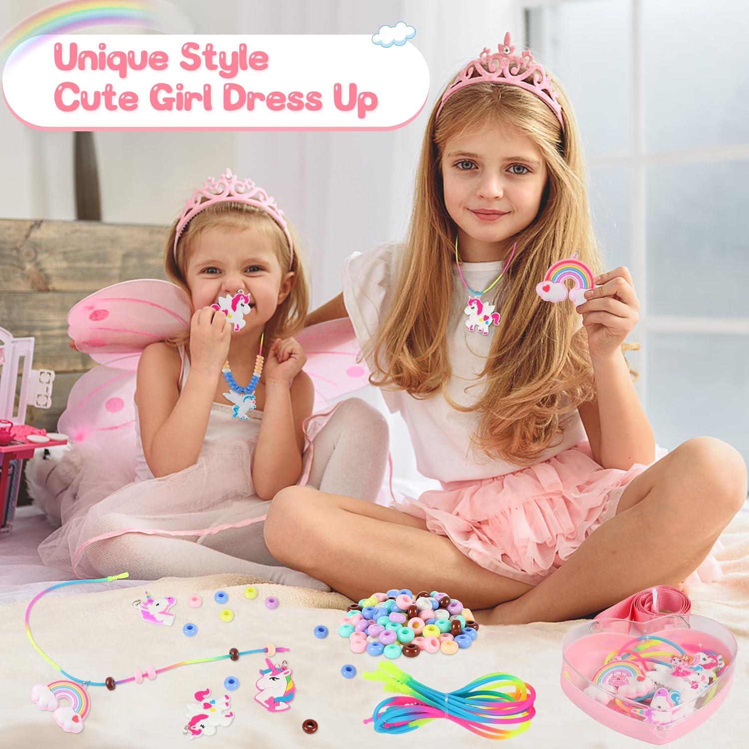 Kit de Joyería Unicornio FLYINGSEEDS - 100 Perlas y 5 Collares