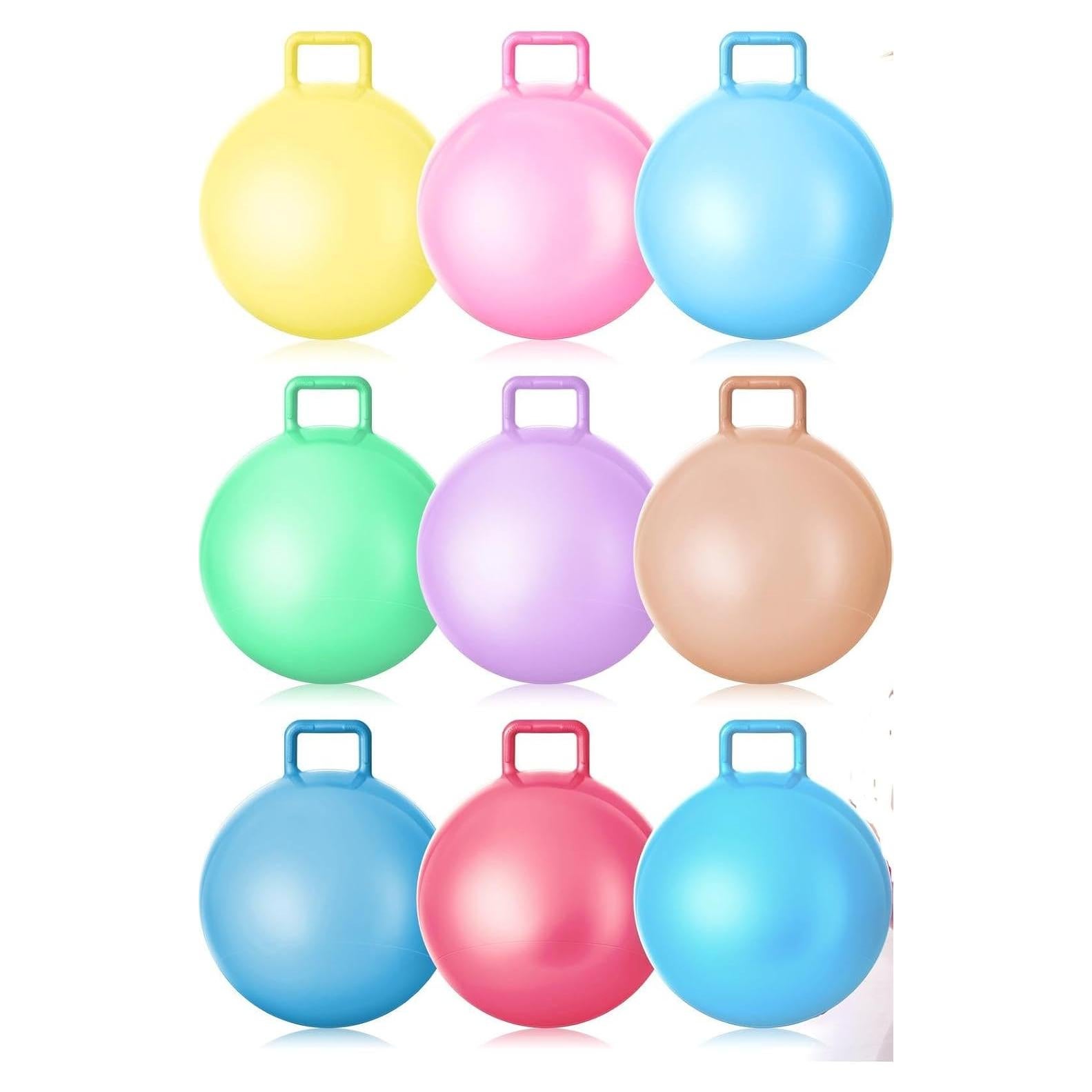 Bolas Saltarinas Meooeck 9 Pcs 55 cm con Mangos y Bomba