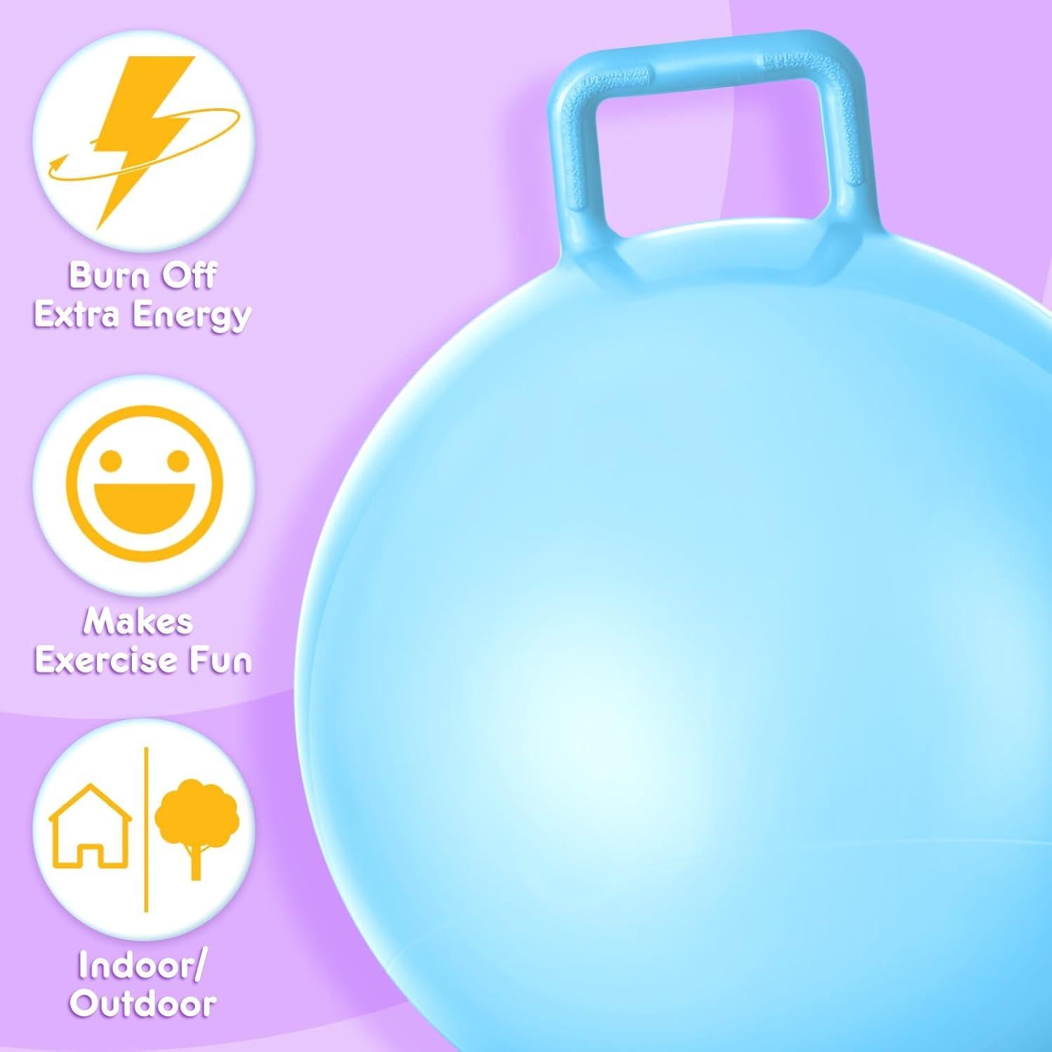 Bolas Saltarinas Meooeck 9 Pcs 55 cm con Mangos y Bomba