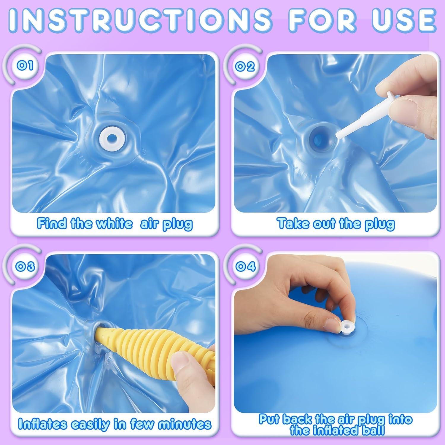 Bolas Saltarinas Meooeck 9 Pcs 55 cm con Mangos y Bomba