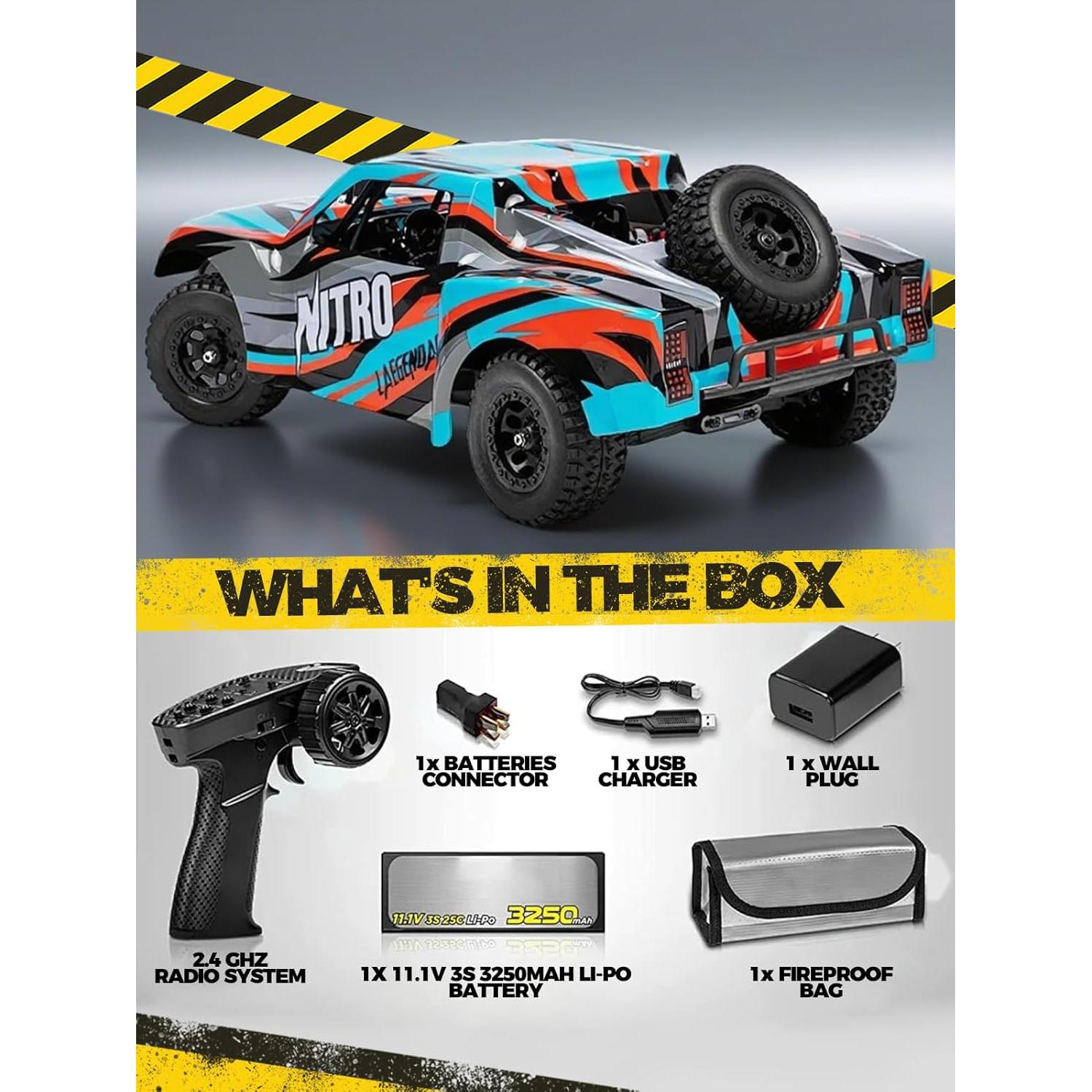 Coche RC Monstruo Eléctrico 4WD Verahaus 1/8 40mph Todo Terreno