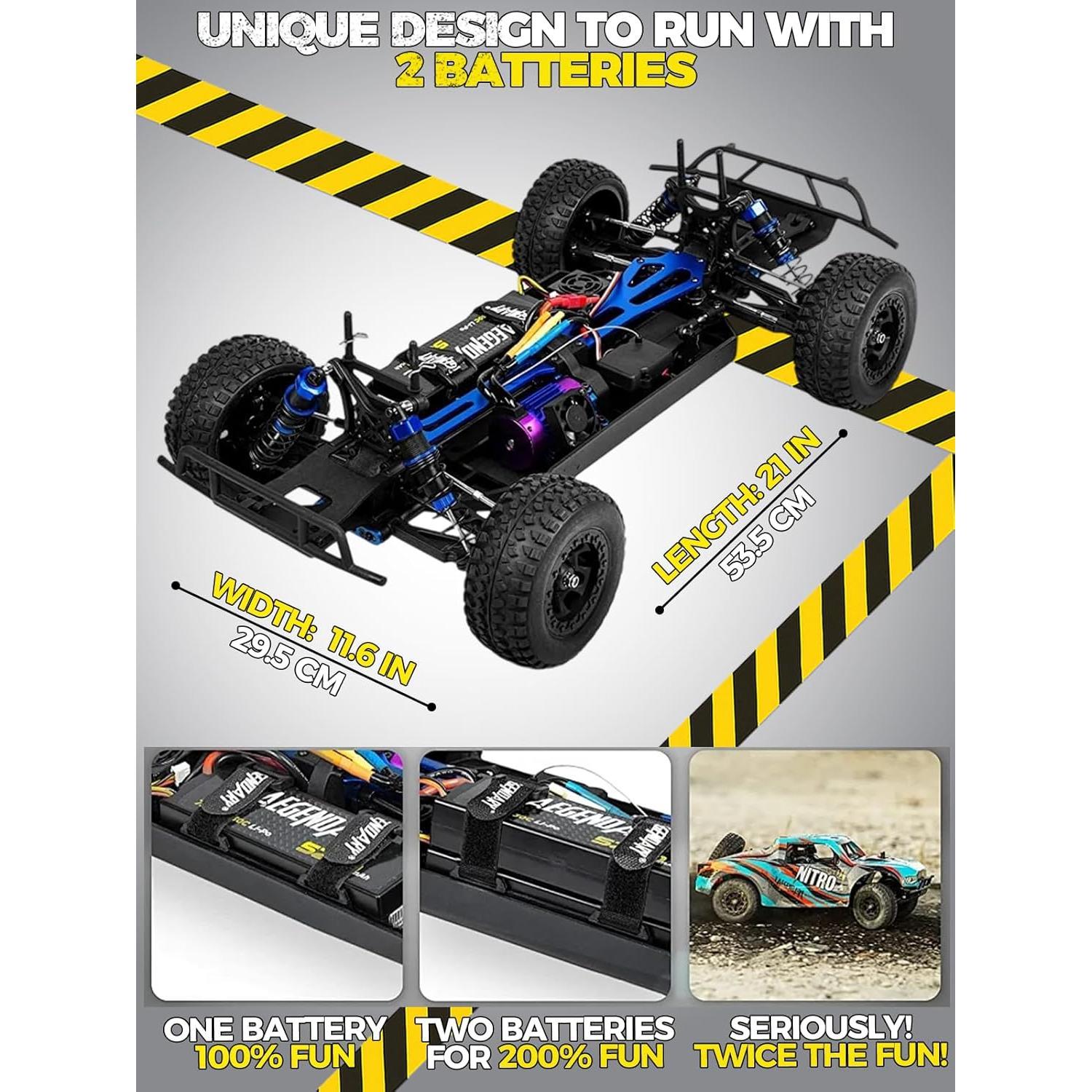 Coche RC Monstruo Eléctrico 4WD Verahaus 1/8 40mph Todo Terreno