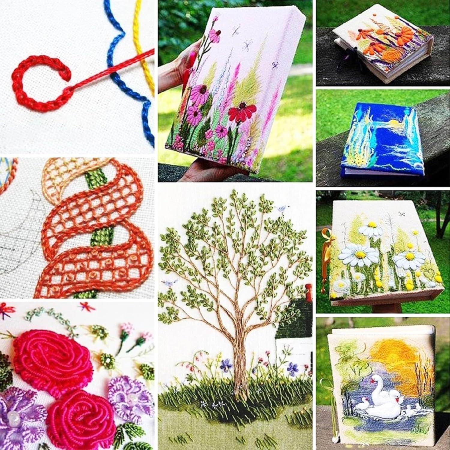 Set de Hilos de Bordado Artxfovy 100 Colores 8m con Accesorios