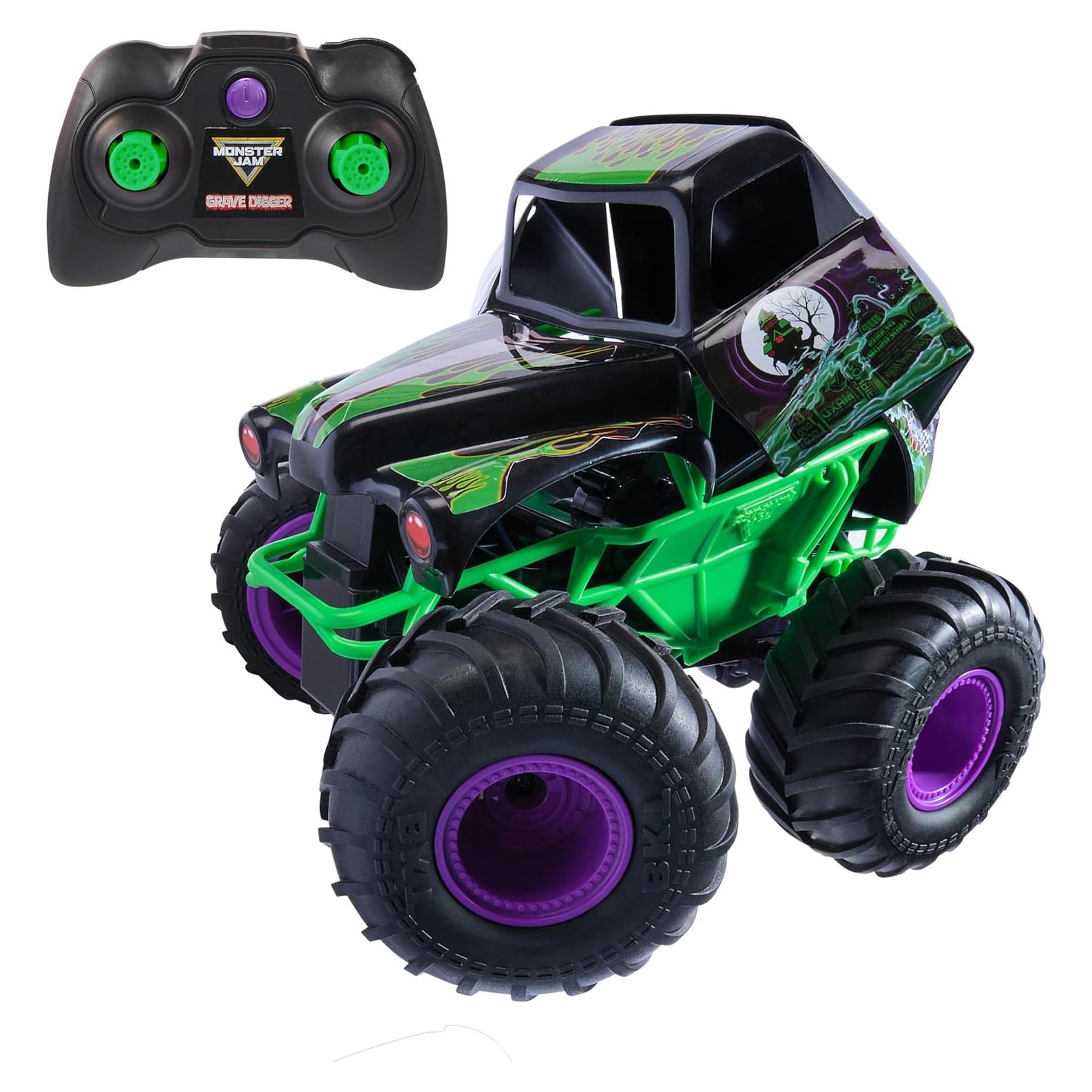 Camión Monstruo RC Smash & Bash Grave Digger 1:15 Spin Master